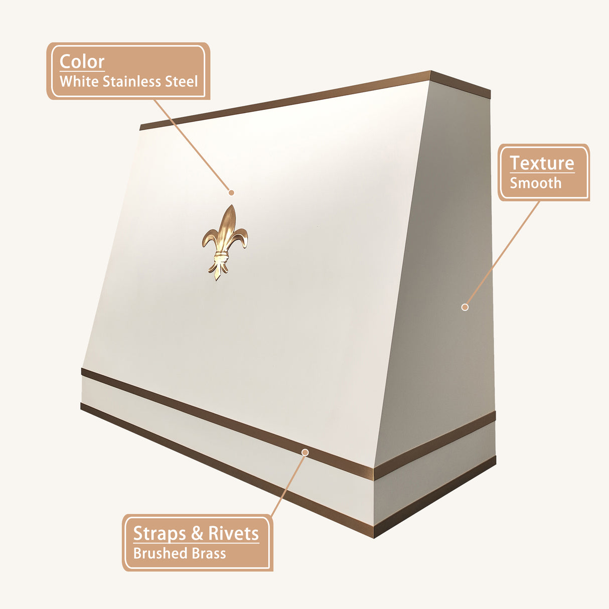 USA Modern Stainless Steel Exhaust Hood with Artisan Decorating URHS-166