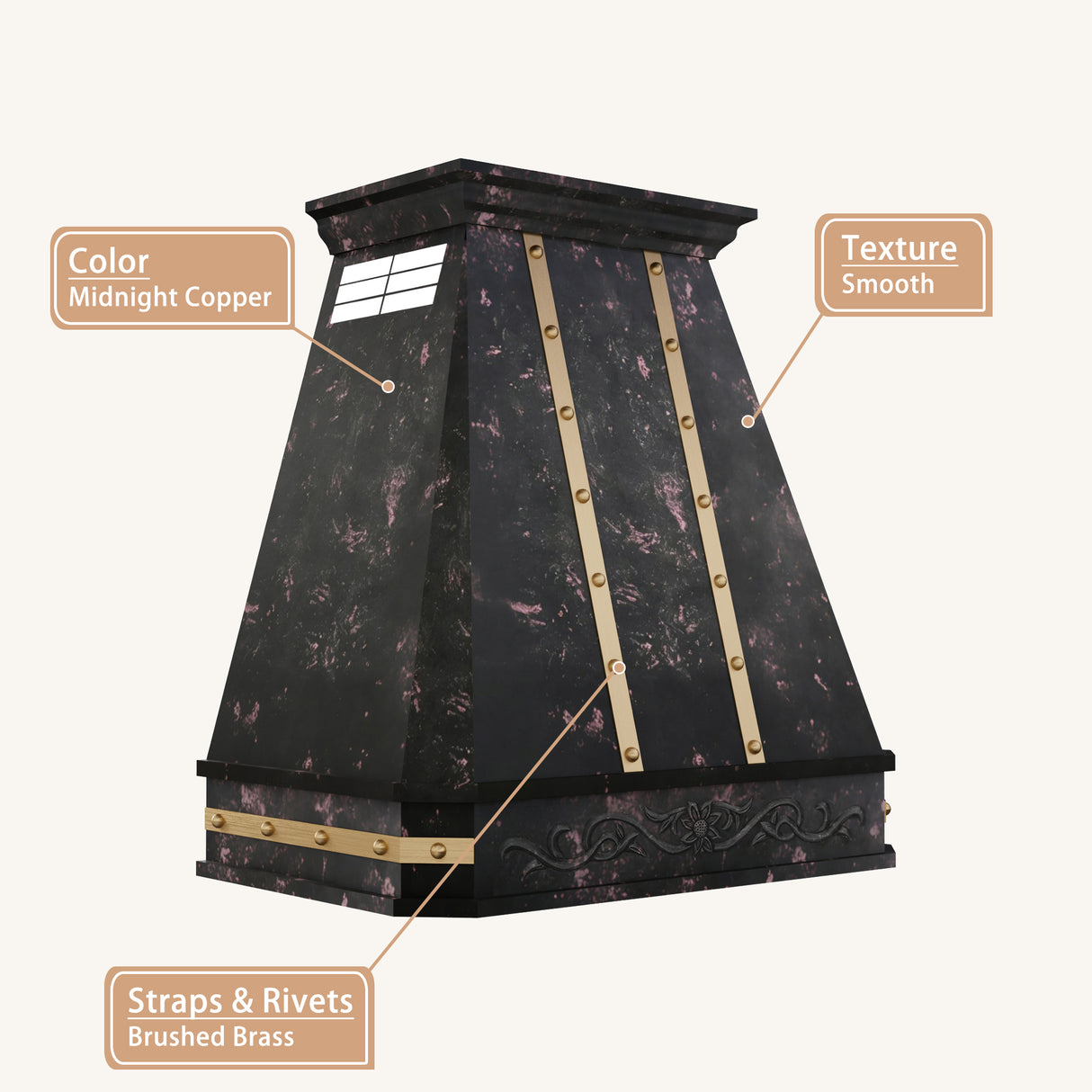 USA Artisan Midnight Copper Range Hood URHC-93