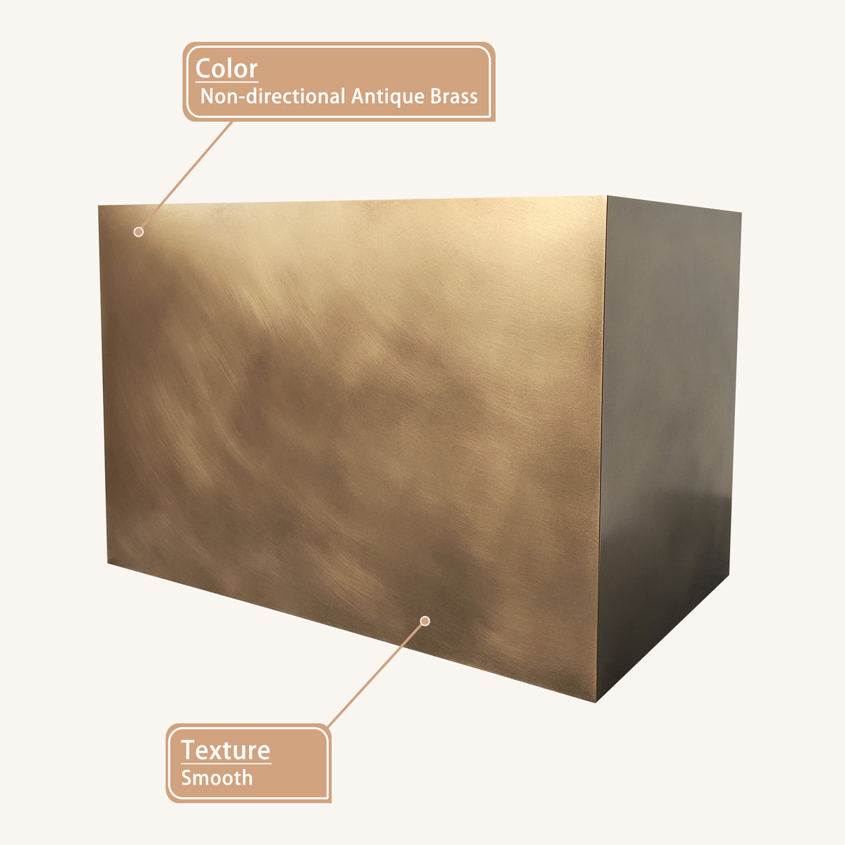 USA Artisan Box Shaped Brass Range Hood URHB-86