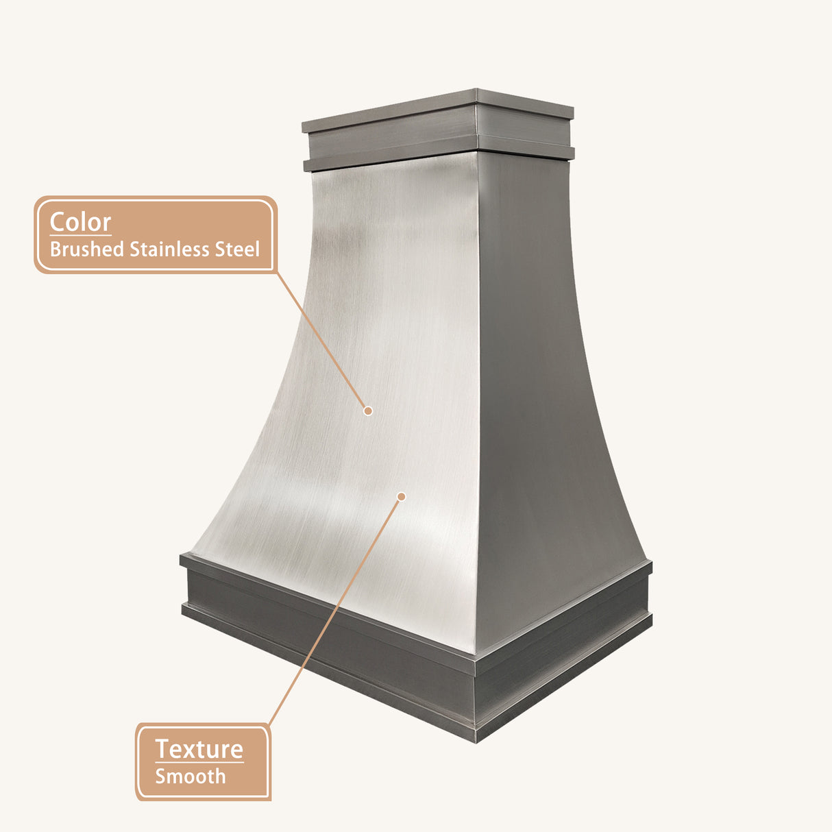 USA Modern Brushed Stainless Steel Range Hood with Dual-Direction Brushed Design URHS-107