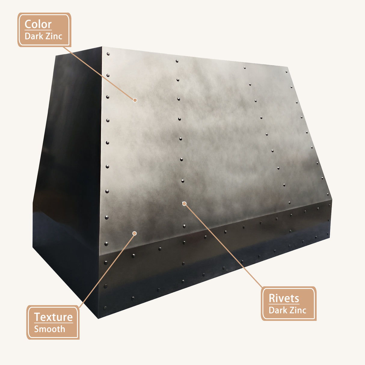 USA New York Designer Zinc Vent Hood URHZ-19