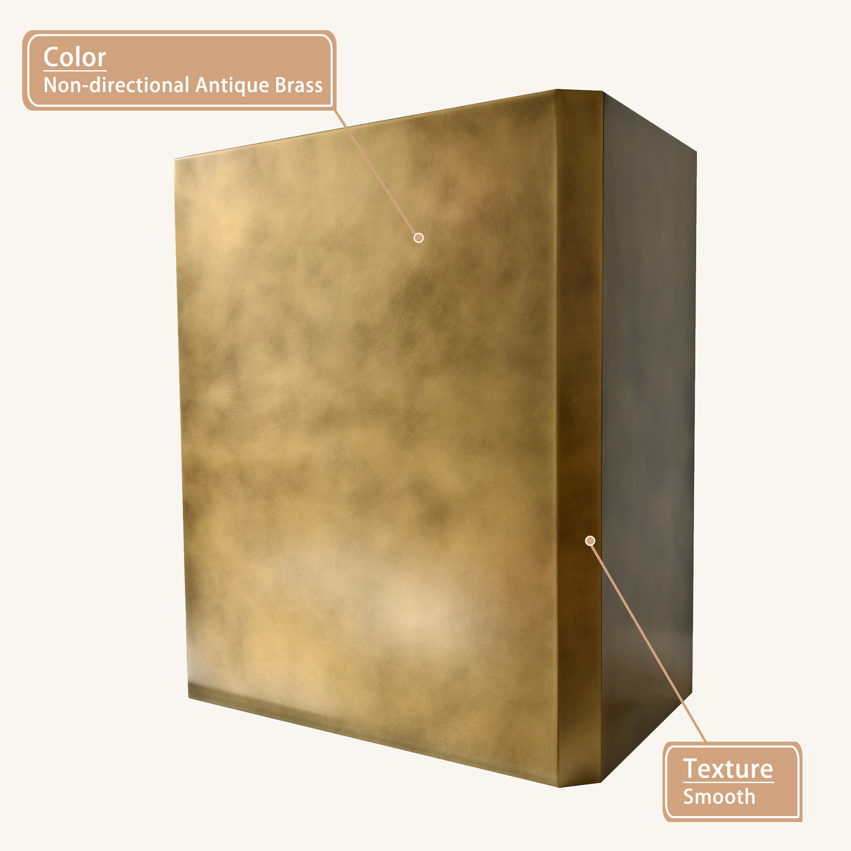 USA Minimal Box Shaped Handcrafted Brass Vent Hood URHB-158