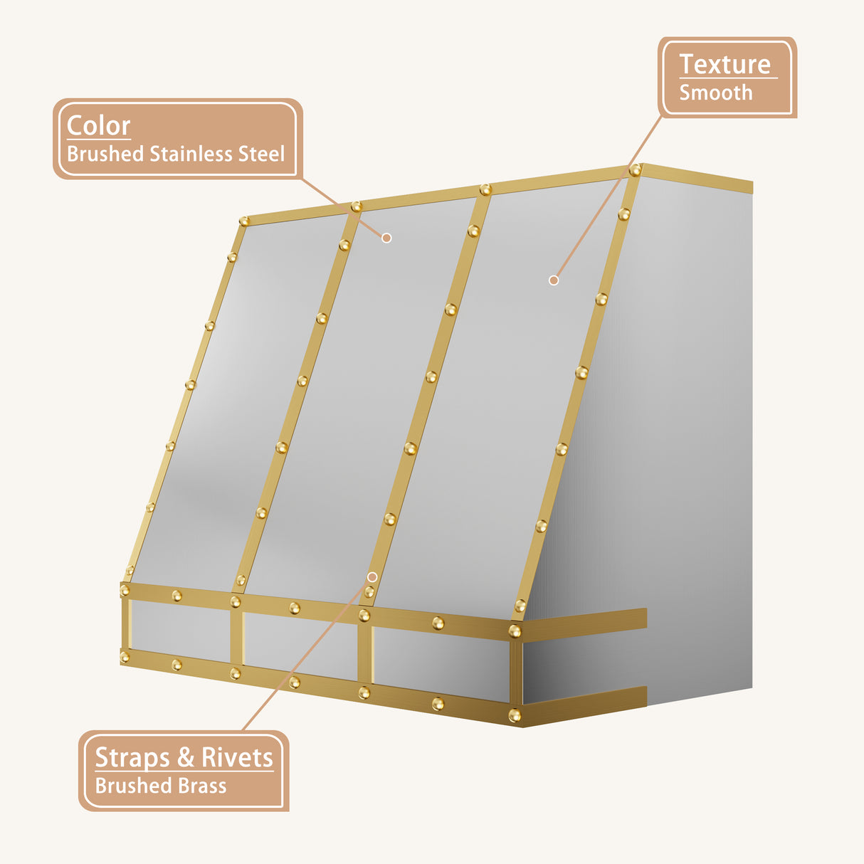 USA Handcrafted Stainless Steel Custom Range Hood URHS-16