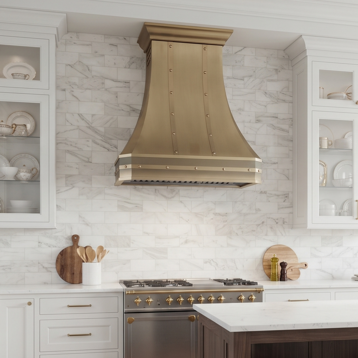 USA California Luxury Custom Brass Exhaust Hood URHB-135