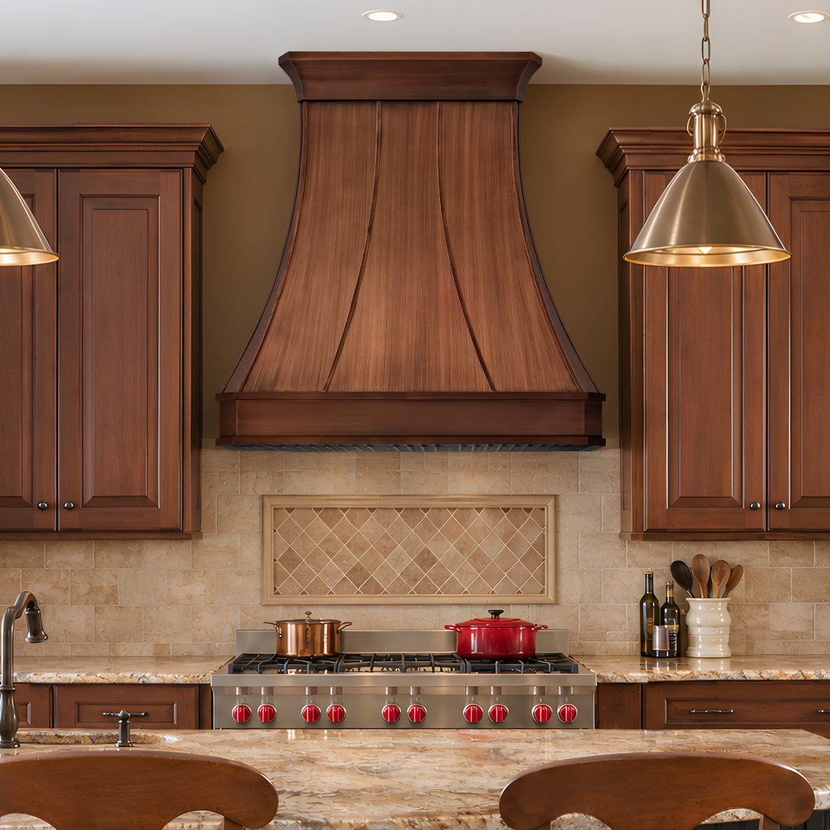 USA Antique Copper Vent Hoods with Trims URHC-11