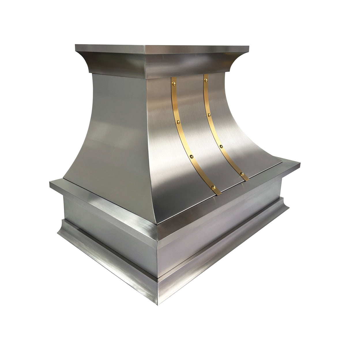 USA Luxury Stainless Steel Custom Vent Hood with Brass Decor URHS-36