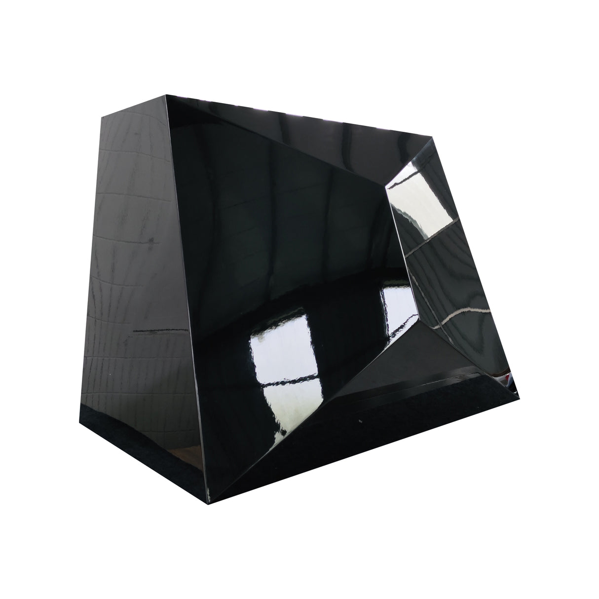 USA Custom Glossy Black Stainless Steel Vent Hood with Artisan Shaped URHS-230