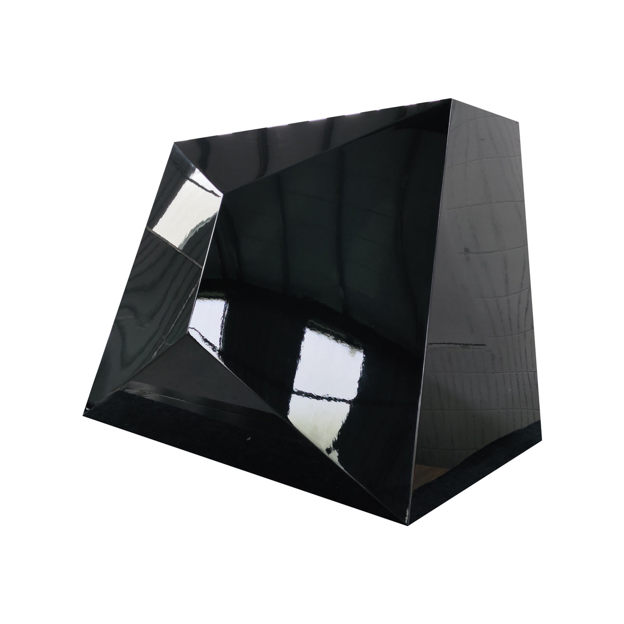 USA Custom Glossy Black Stainless Steel Vent Hood with Artisan Shaped URHS-230