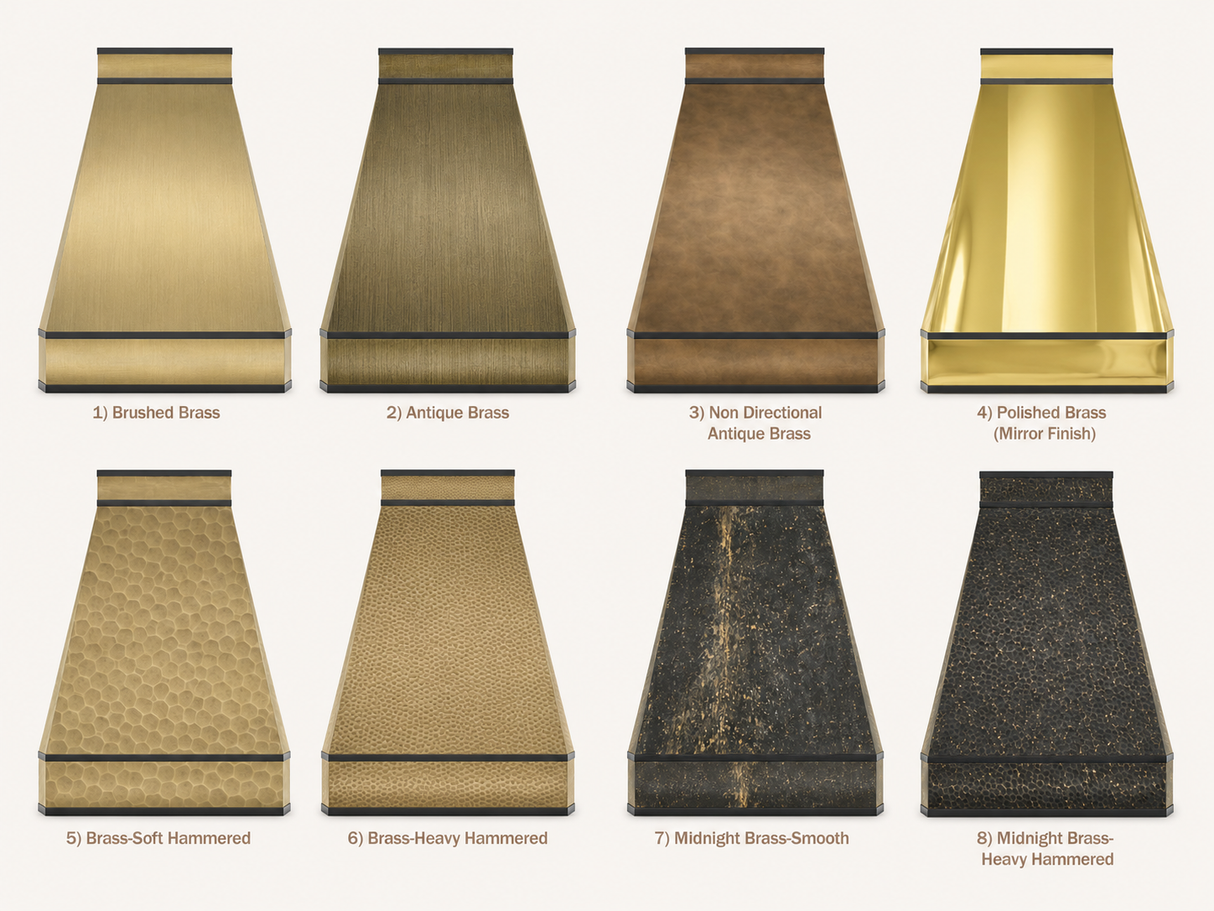 USA Pyramid Custom Brass Kitchen Hood URHB-11