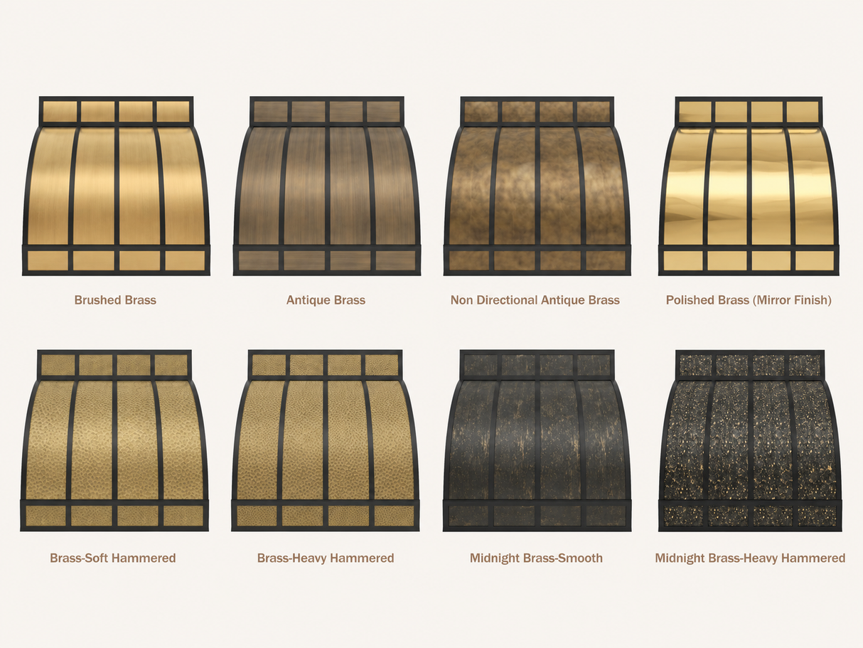 USA Custom Brass Kitchen Hood with Barrel Shape URHB-13