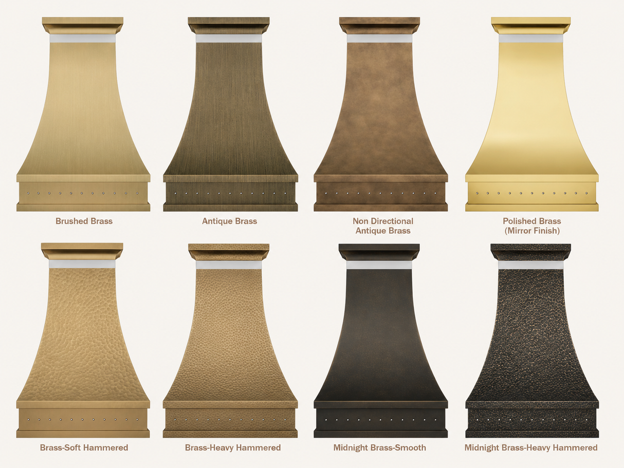 USA Brass Custom Range Hood with Bottom Rivets URHB-16