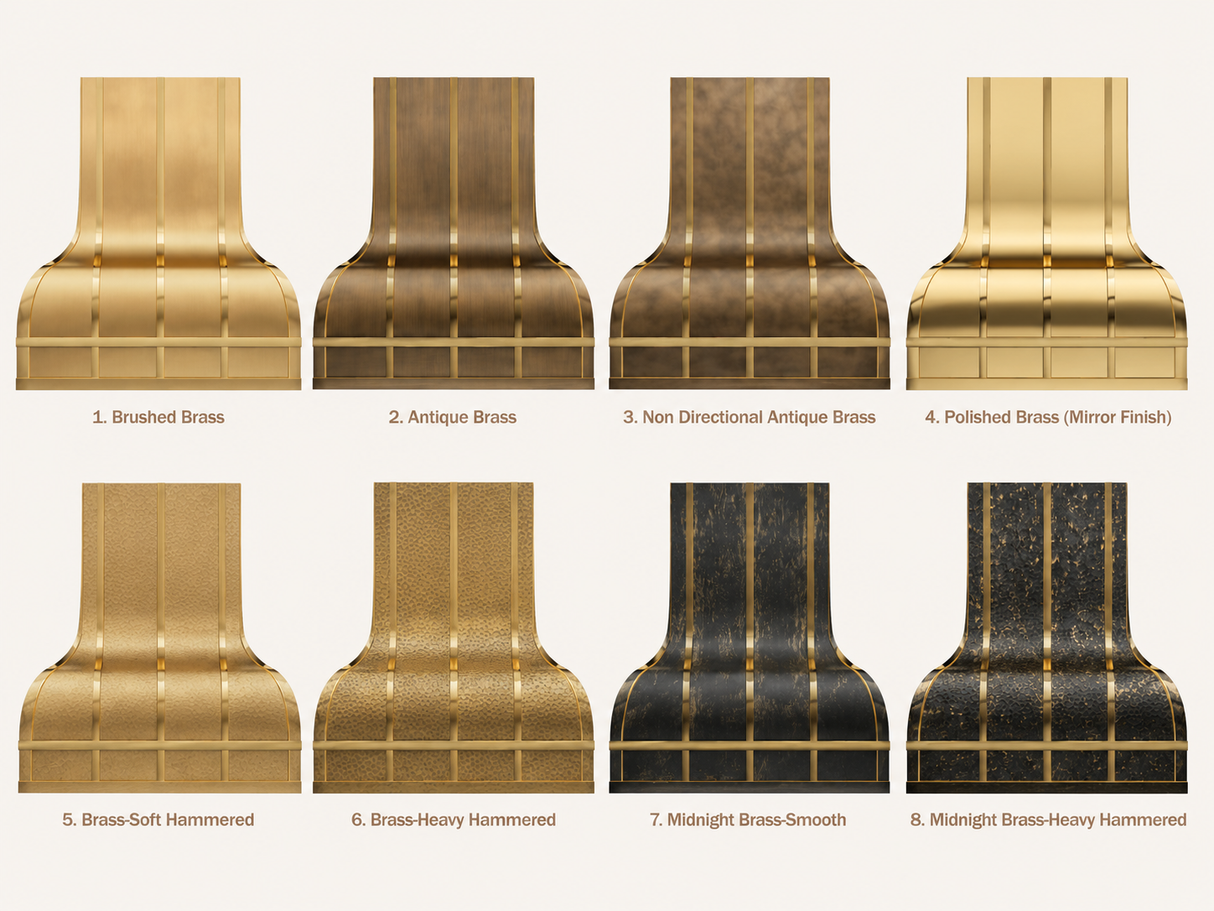USA Texas Classic Brass Kitchen Range Hoods URHB-18