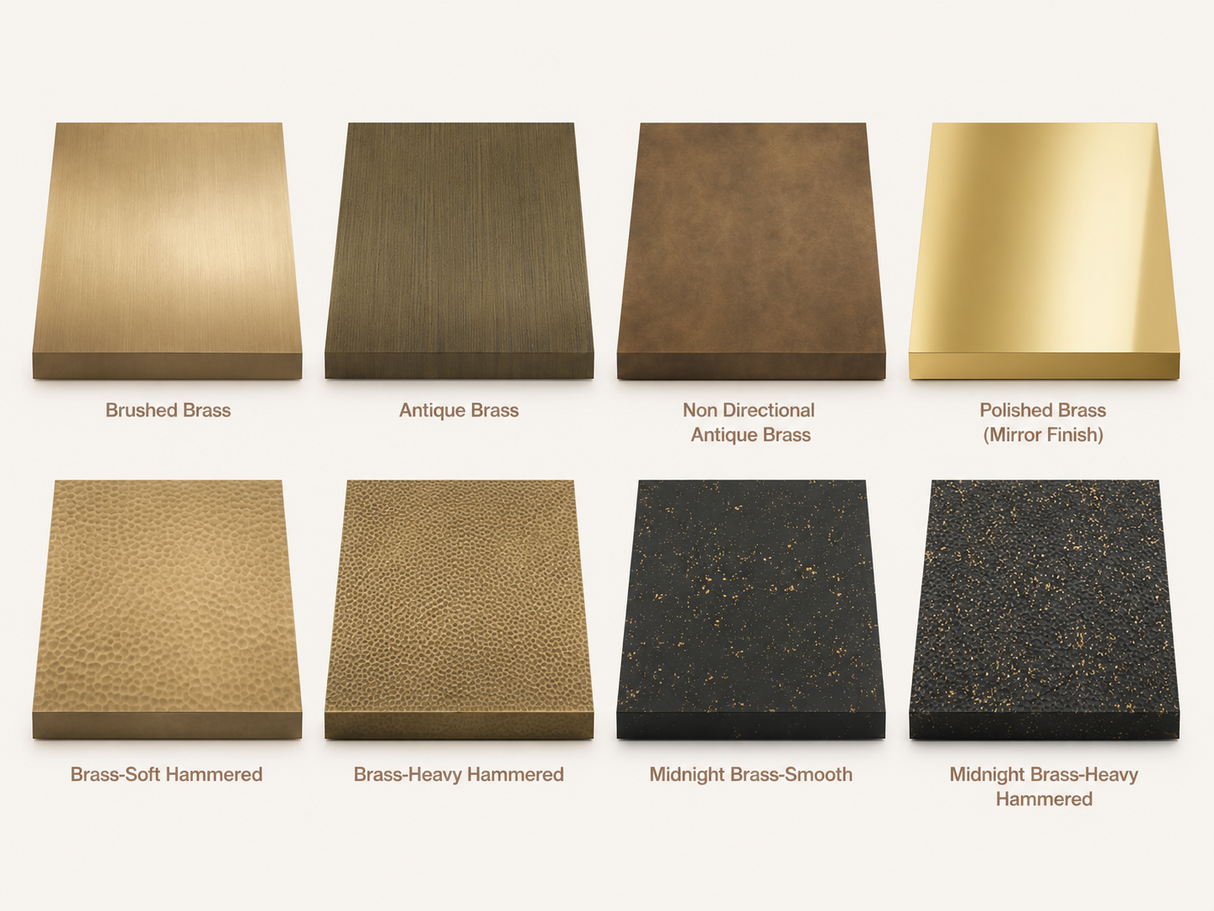 USA Custom Brass Exhaust Hood with Modern Curved Shape URHB-38