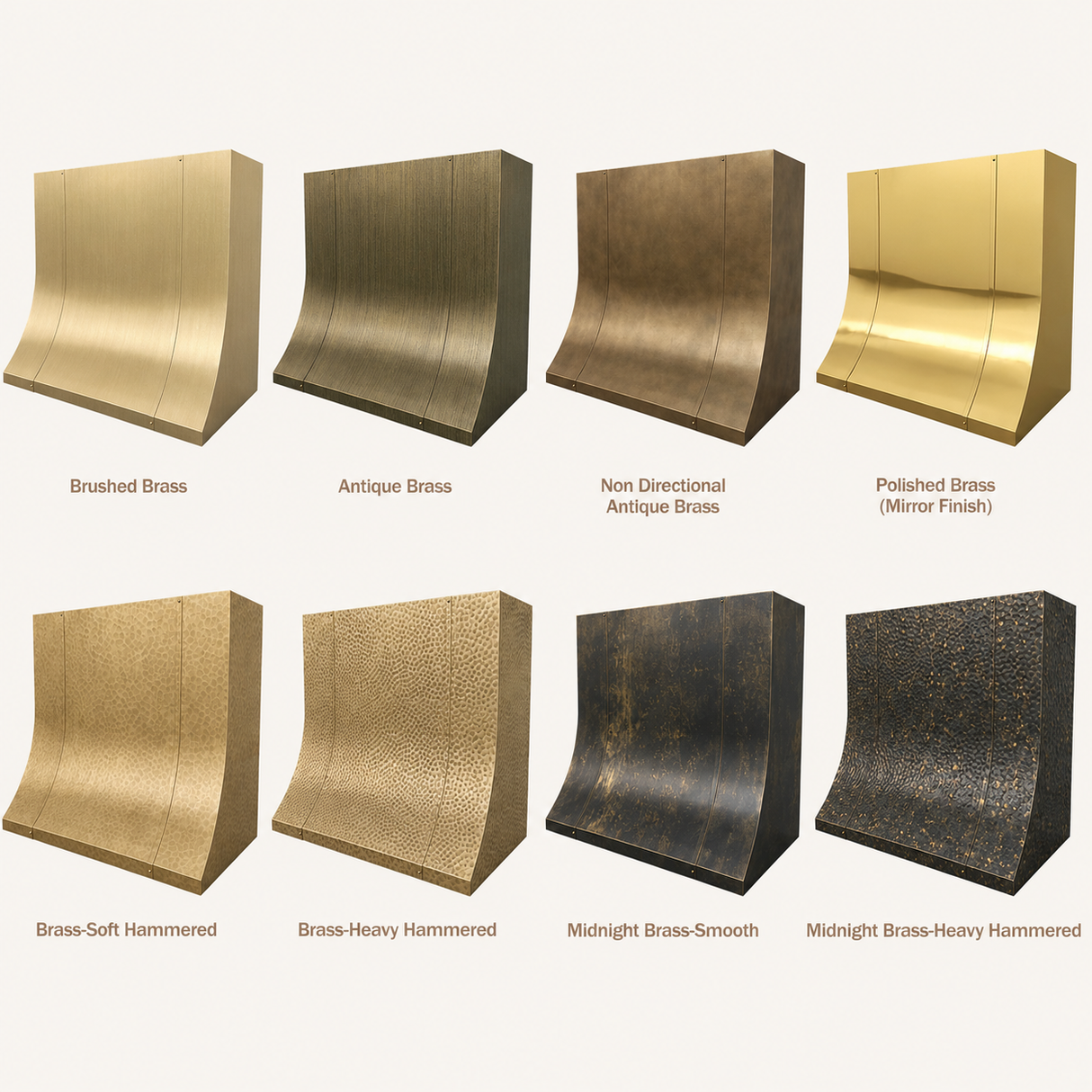 USA Sloped Custom Brushed Brass Range Hood URHB-46