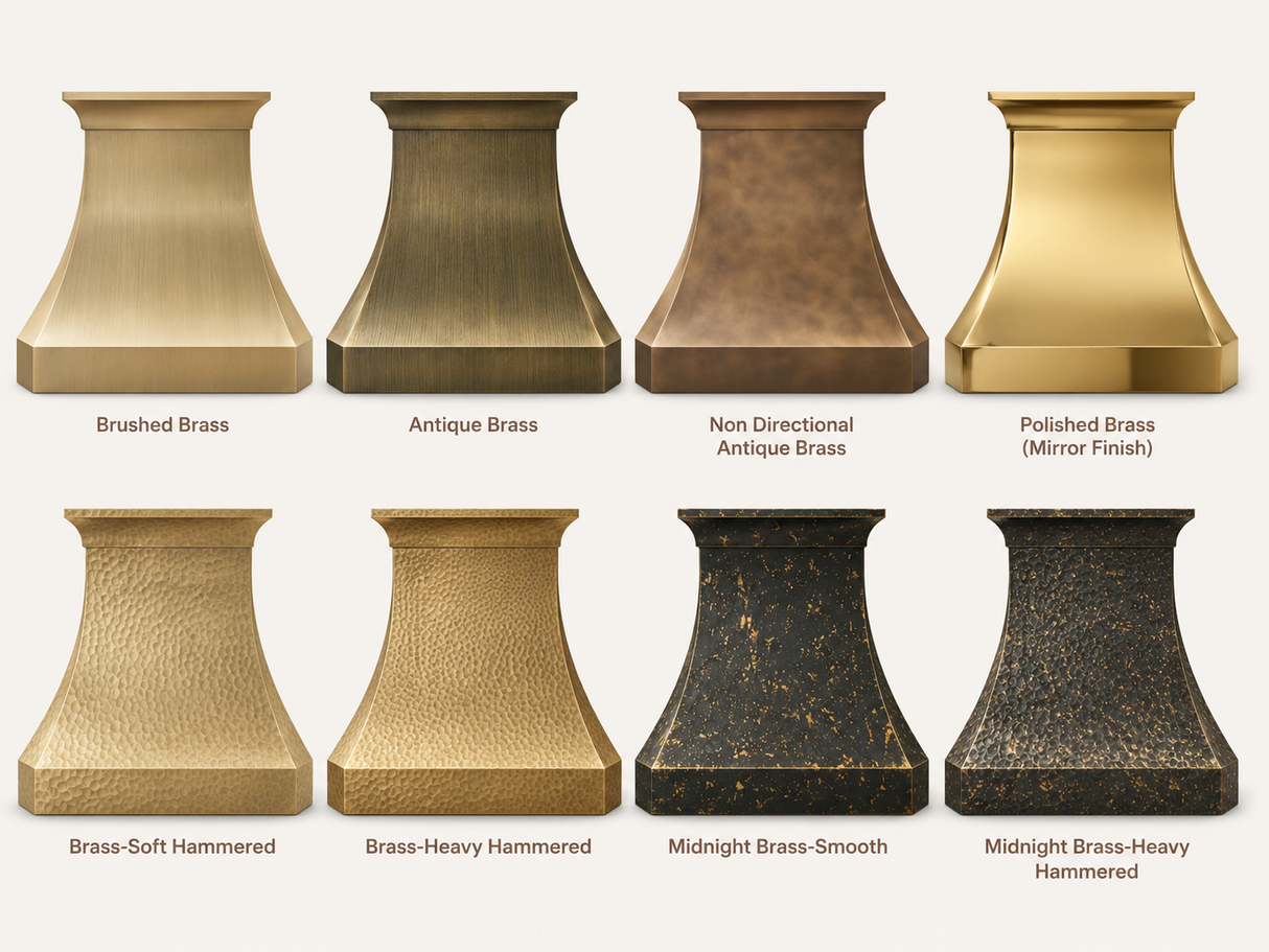 USA Luxury Brushed Brass Wall Mount Stove Hood URHB-53