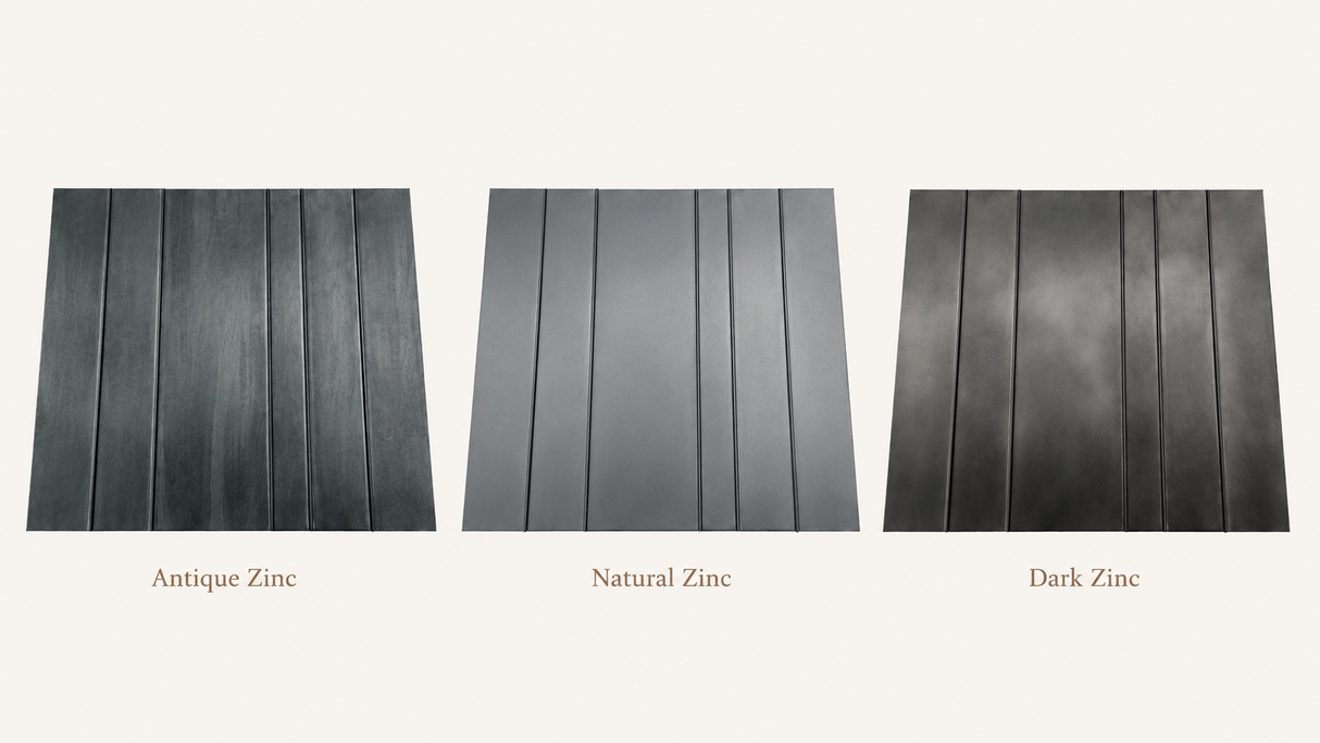 USA Modern Zinc Kitchen Hood with Vertical Straps URHZ-06