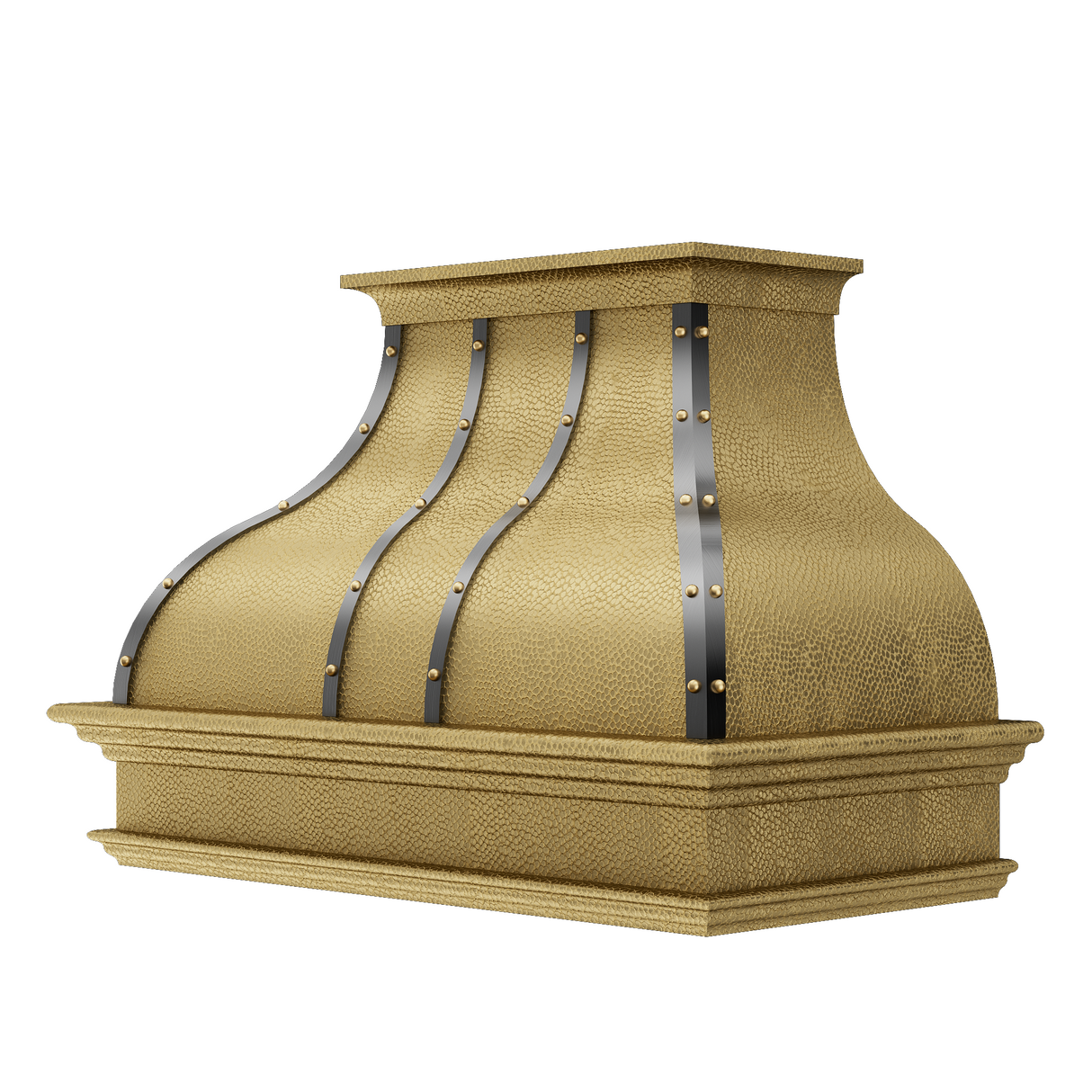 USA Artisan Custom Brass Kitchen Hood URHB-19-Custom Brass Range Hood > Luxury Metal Hood > High-End Kitchen Vent Hood-USA Range Hood