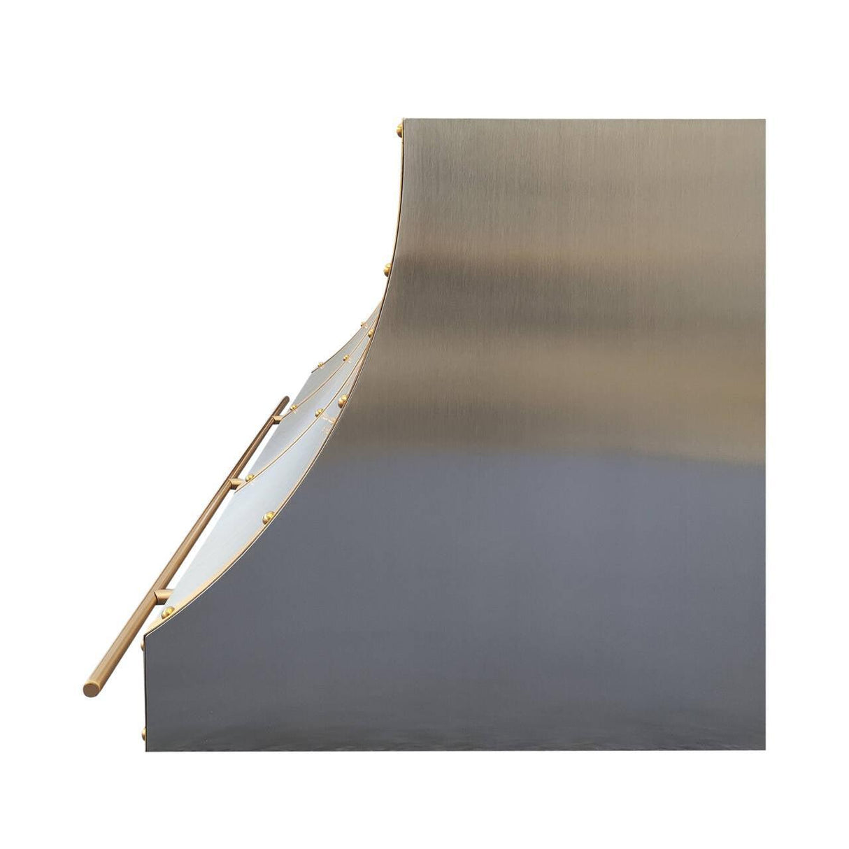 USA Atlanta Custom Stainless Steel Range Hood with Brass Straps URHS-92-Custom Stainless Steel Range Hood > Luxury Kitchen Hood > High-End Metal Vent Hood-USA Range Hood