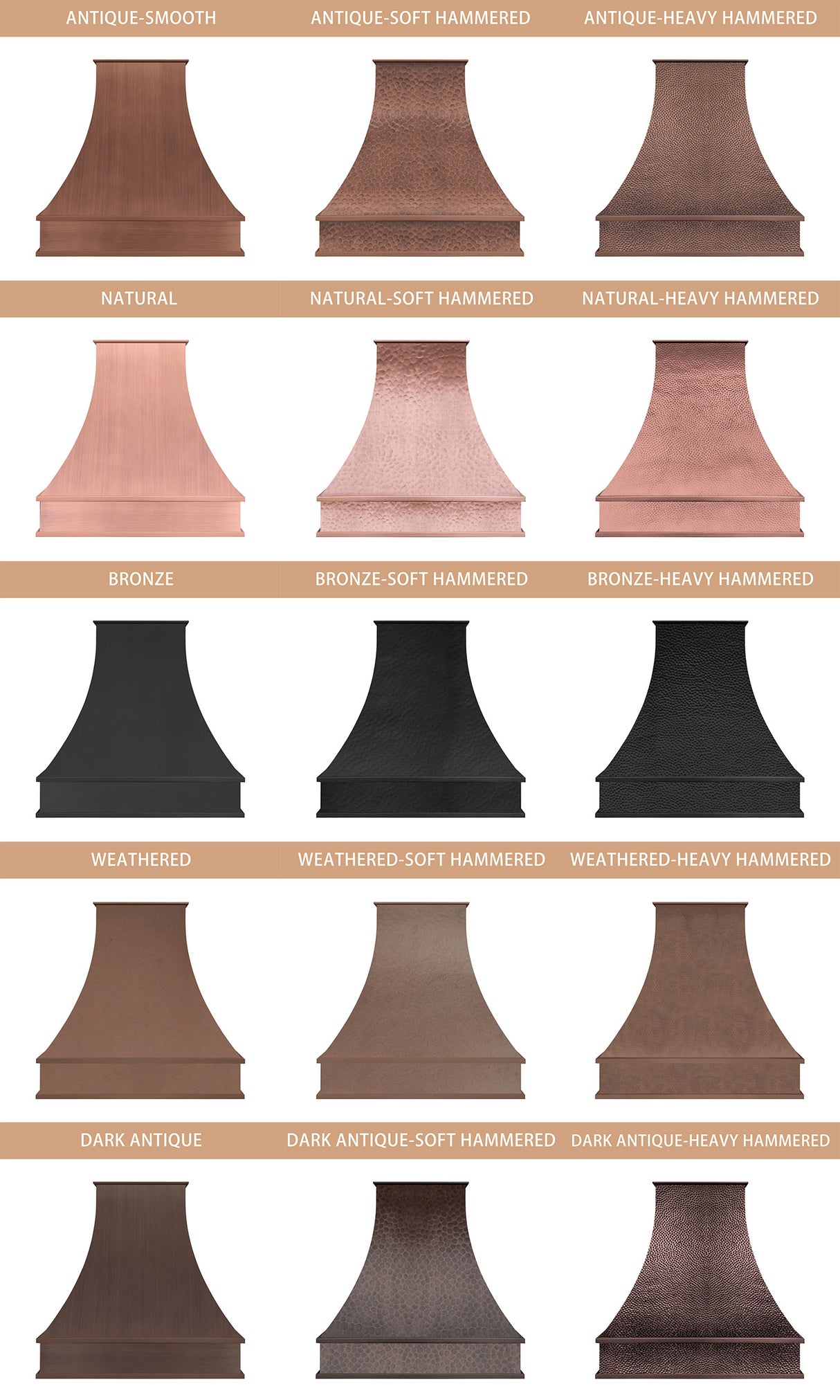 USA Austin Luxury Custom Copper Vent Hood URHC-59-Custom Copper Range Hood > Luxury Metal Hood > High-End Kitchen Vent Hood-USA Range Hood