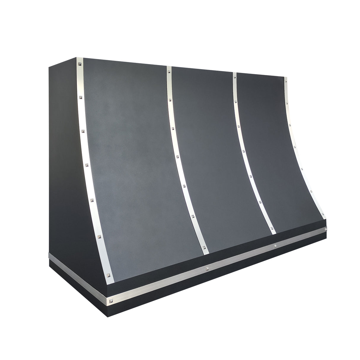USA Black Stainless Steel Range Hoods with Modern Sloped Design URHS-86-Custom Stainless Steel Range Hood > Luxury Kitchen Hood > High-End Metal Vent Hood-USA Range Hood
