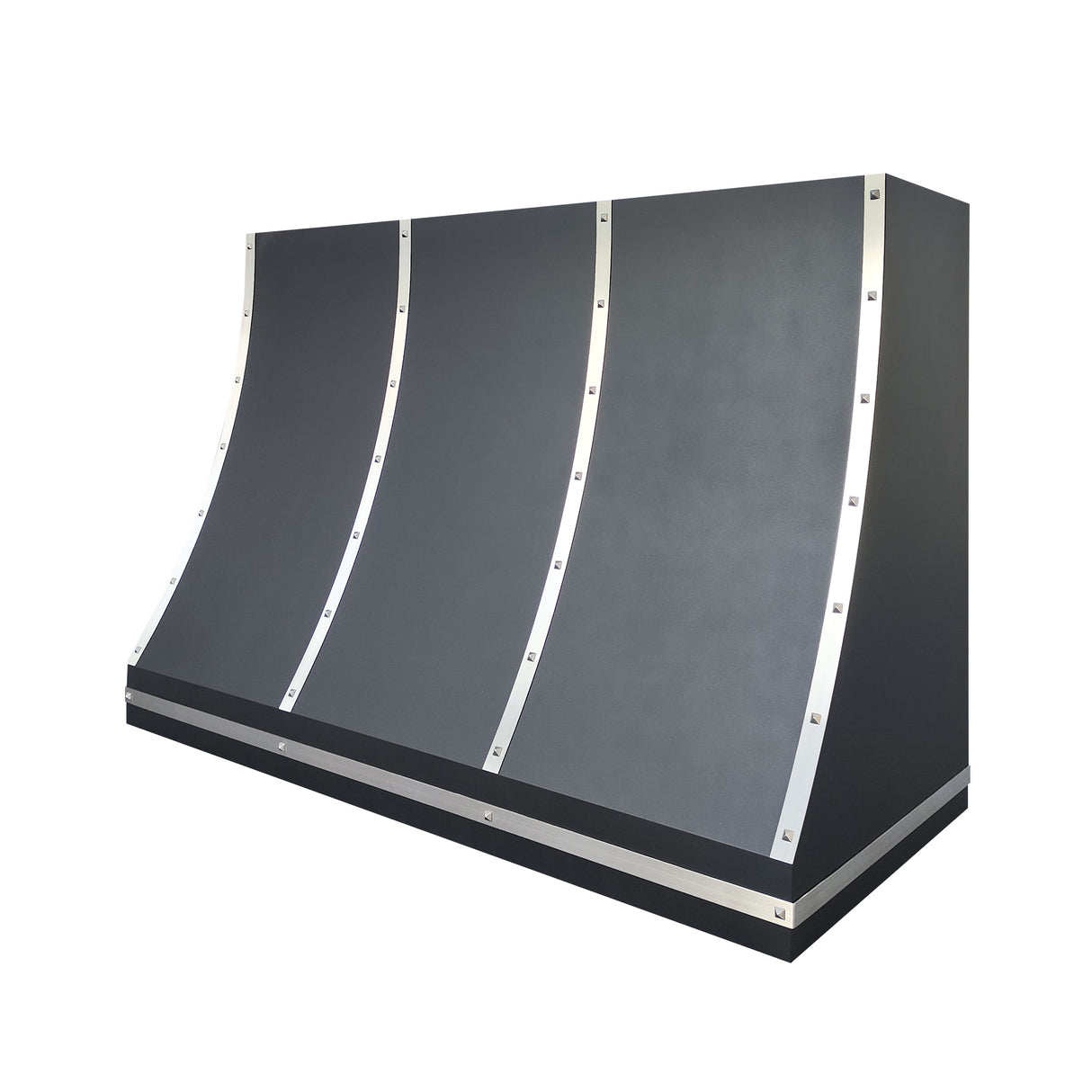 USA Black Stainless Steel Range Hoods with Modern Sloped Design URHS-86-Custom Stainless Steel Range Hood > Luxury Kitchen Hood > High-End Metal Vent Hood-USA Range Hood