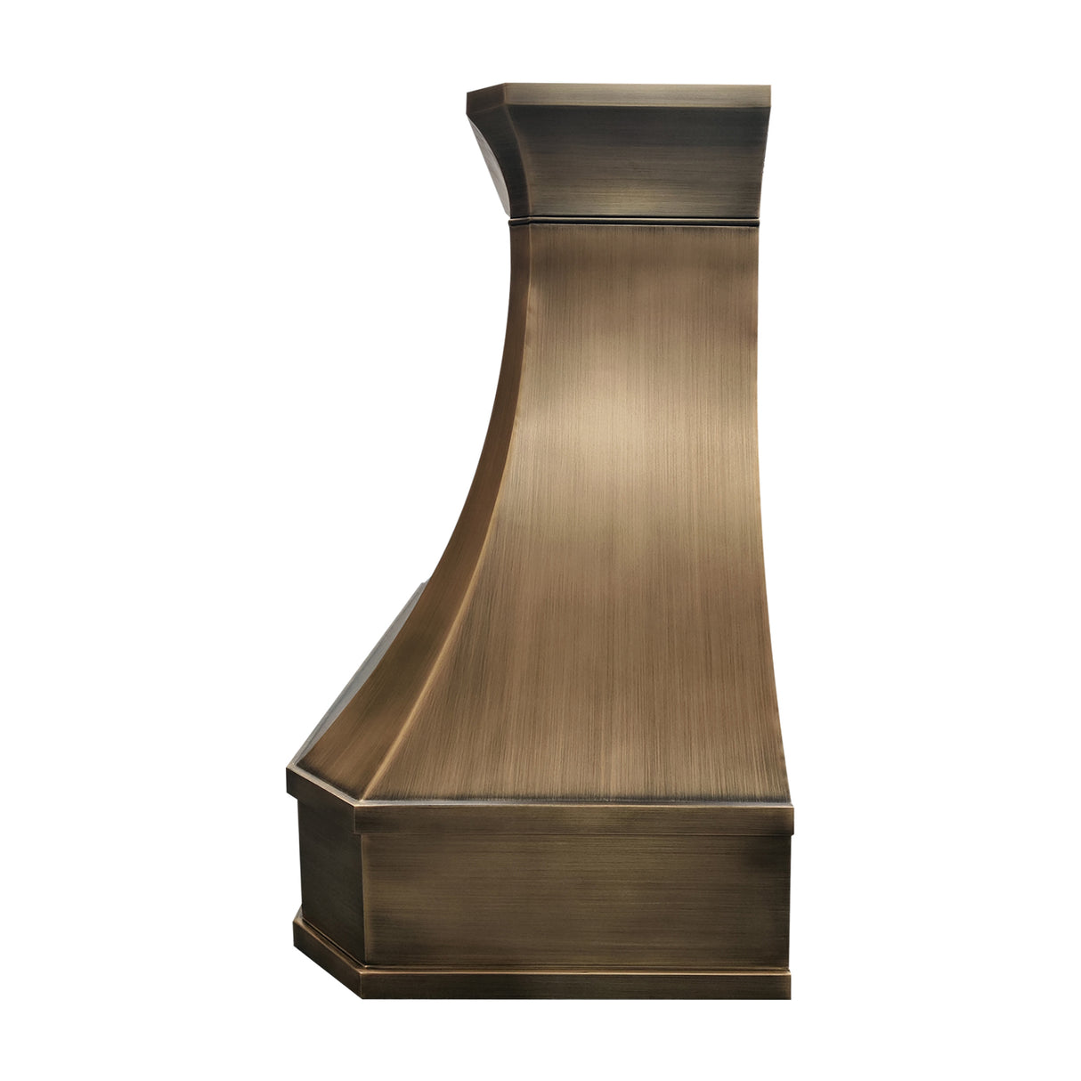 USA California Antique Brass Kitchen Hood URHB-45-Custom Brass Range Hood > Luxury Metal Hood > High-End Kitchen Vent Hood-USA Range Hood