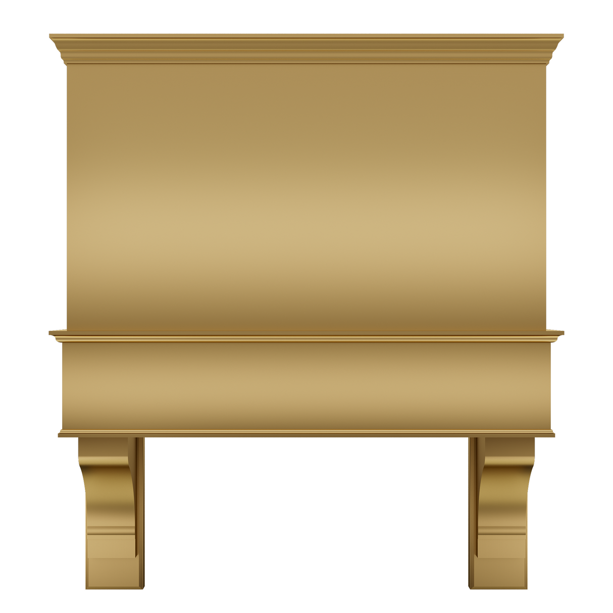 USA Custom Brass Range Hood with Artisan Shelf URHB-32-Custom Brass Range Hood > Luxury Metal Hood > High-End Kitchen Vent Hood-USA Range Hood