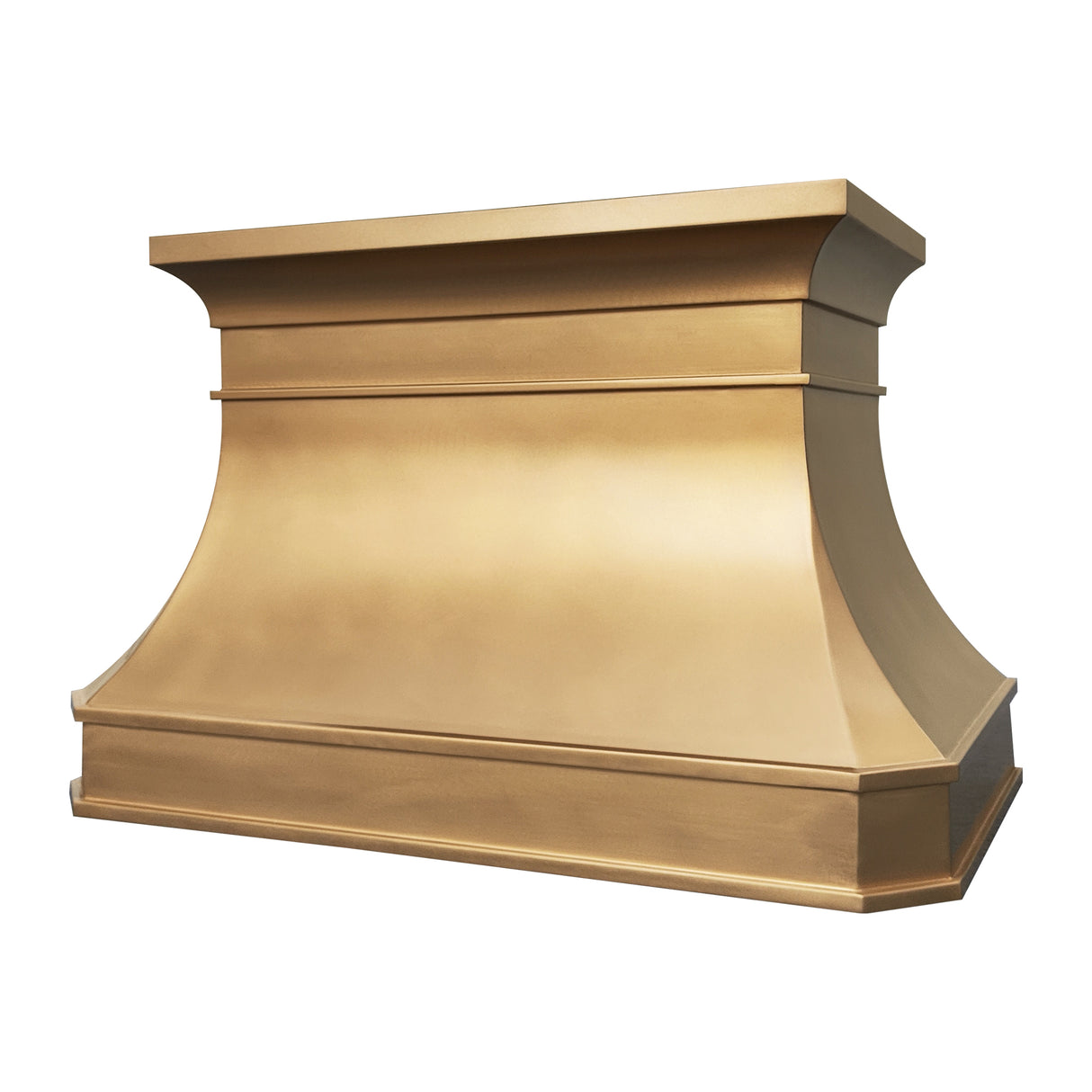 USA Custom Brushed Brass Range Hood URHB-22-Custom Brass Range Hood > Luxury Metal Hood > High-End Kitchen Vent Hood-USA Range Hood