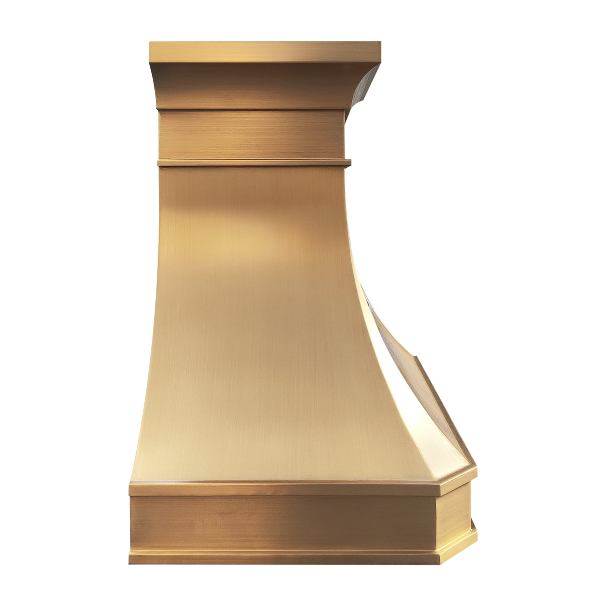 USA Custom Brushed Brass Range Hood URHB-22-Custom Brass Range Hood > Luxury Metal Hood > High-End Kitchen Vent Hood-USA Range Hood