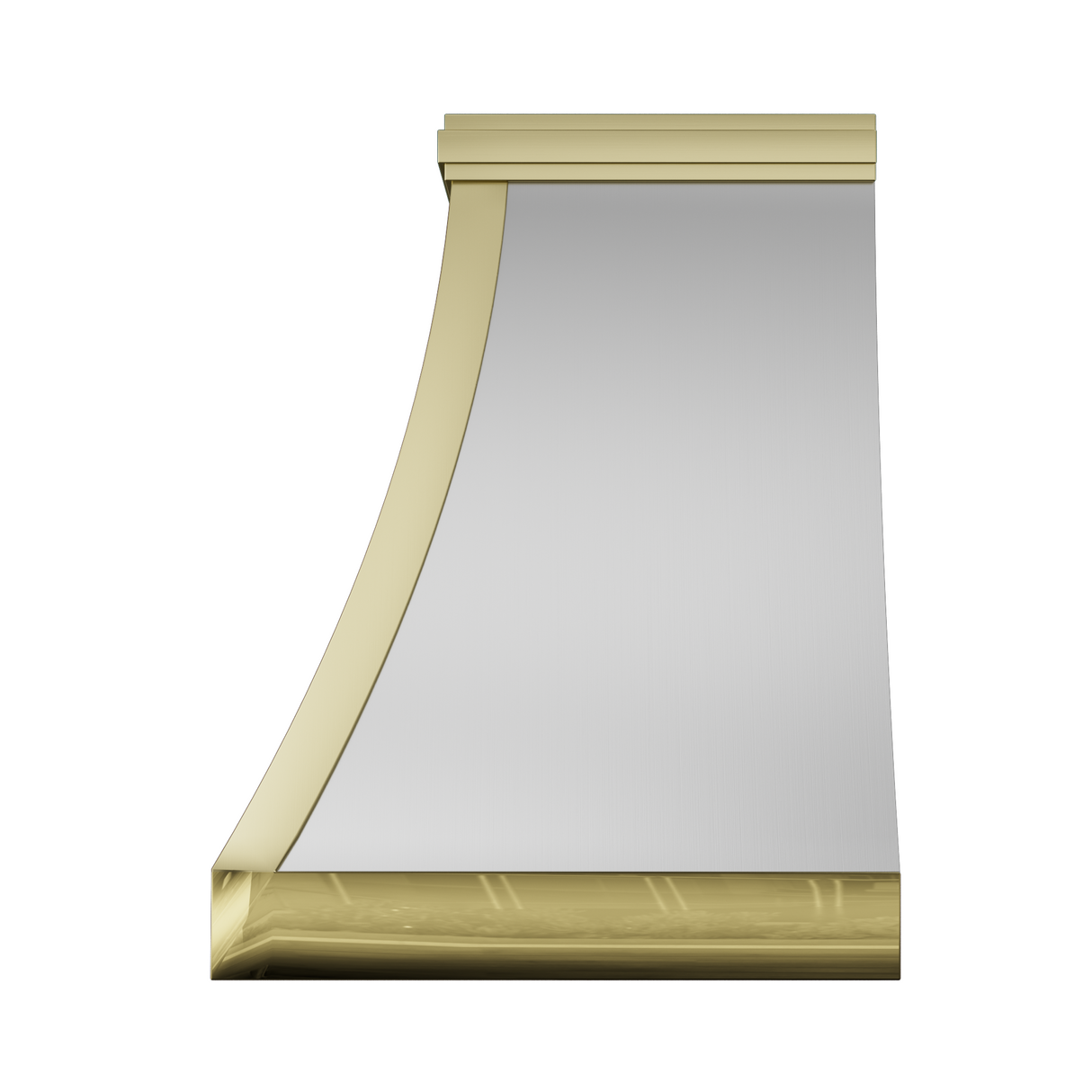 USA Custom Luxury Stainless Steel Range Hood with Brass Trims URHS-01-Custom Stainless Steel Range Hood > Luxury Kitchen Hood > High-End Metal Vent Hood-USA Range Hood