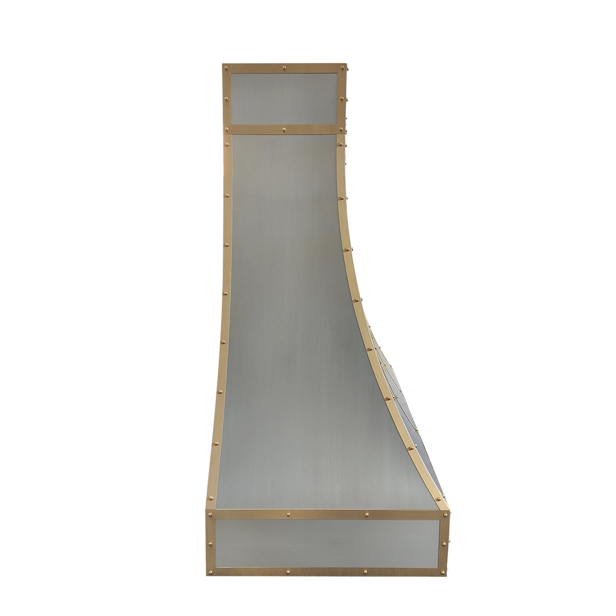 USA Designed Stainless Steel Custom Range Hood with Wrapped Brass Strap URHS-83-Custom Stainless Steel Range Hood > Luxury Kitchen Hood > High-End Metal Vent Hood-USA Range Hood