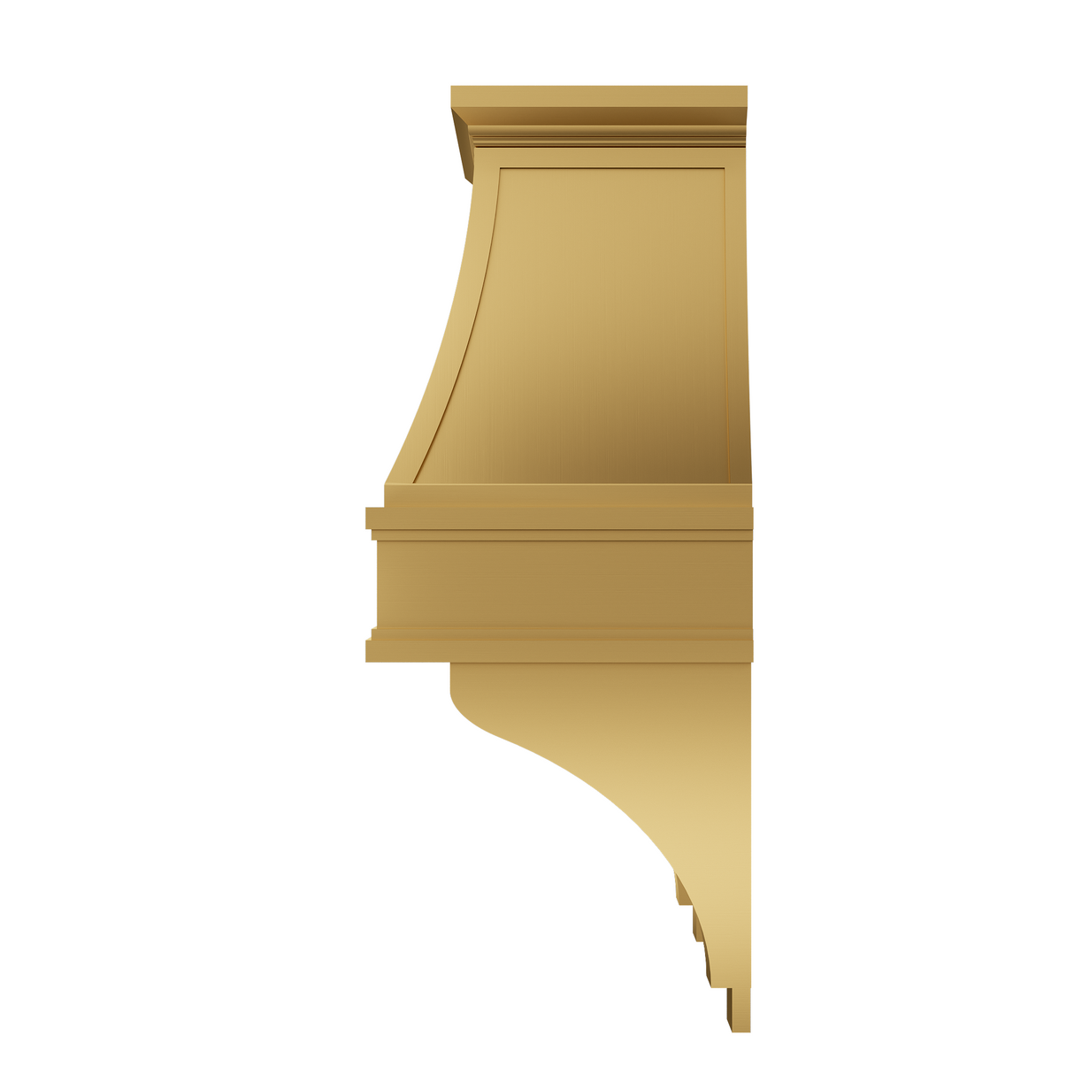 USA Luxury Brass Kitchen Range Hood with Artisan Shelf URHB-34-Custom Brass Range Hood > Luxury Metal Hood > High-End Kitchen Vent Hood-USA Range Hood