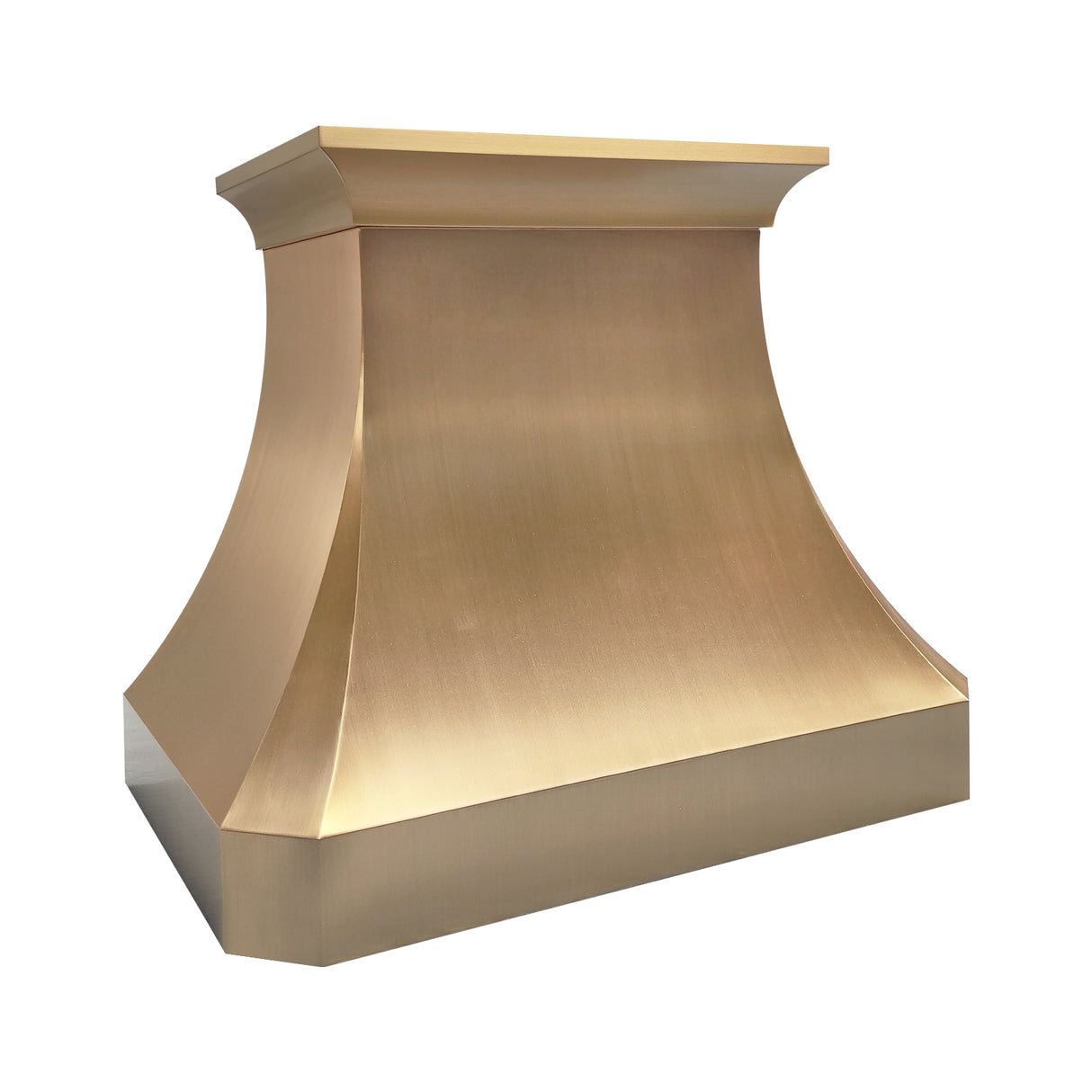 USA Luxury Brushed Brass Wall Mount Stove Hood URHB-53-Custom Brass Range Hood > Luxury Metal Hood > High-End Kitchen Vent Hood-USA Range Hood
