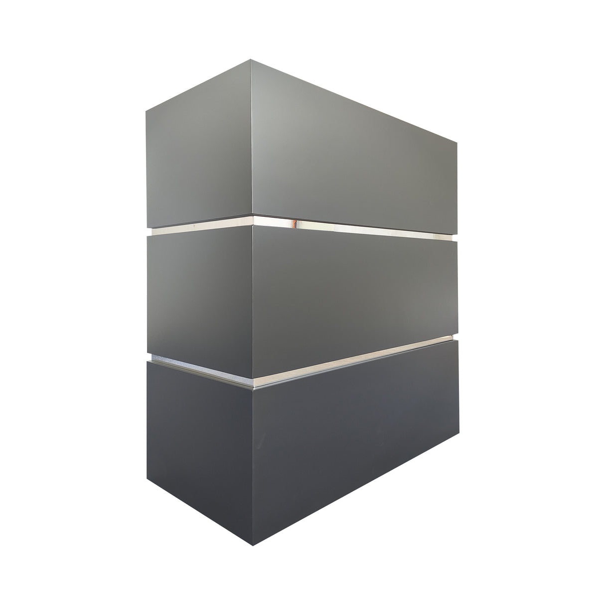 USA Modern Black Box Range Hood with Polished Stainless Accents URHS-104-Custom Stainless Steel Range Hood > Luxury Kitchen Hood > High-End Metal Vent Hood-USA Range Hood