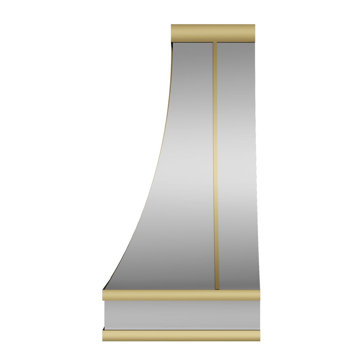 USA Modern Mixed-Metal Range Hood with Stainless Steel and Brass URHS-90-Custom Stainless Steel Range Hood > Luxury Kitchen Hood > High-End Metal Vent Hood-USA Range Hood