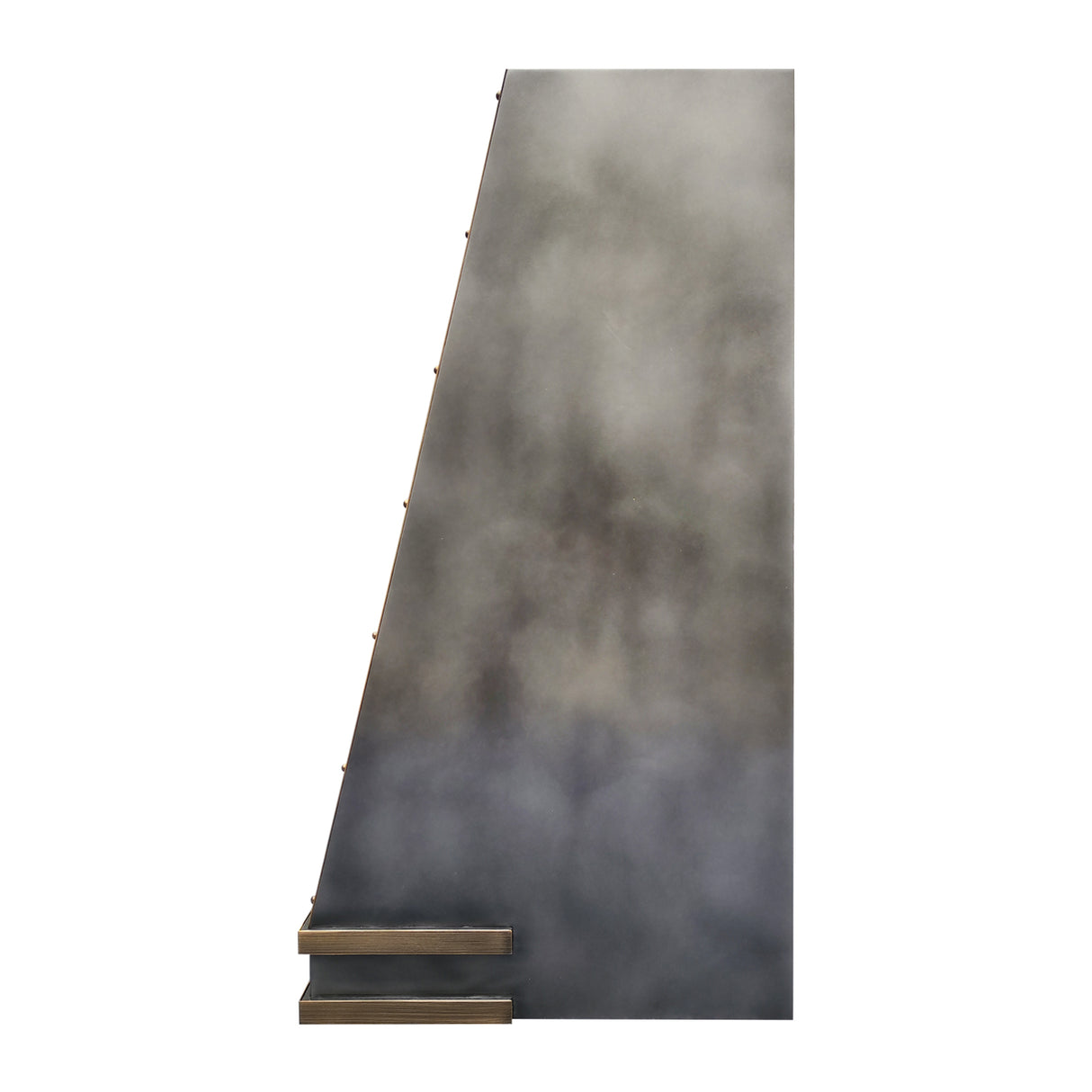 USA Modern Zinc Stove Hood with Decorative Brass Straps URHZ-10-Custom Zinc Range Hood > Luxury Metal Hood > High-End Kitchen Vent Hood-USA Range Hood