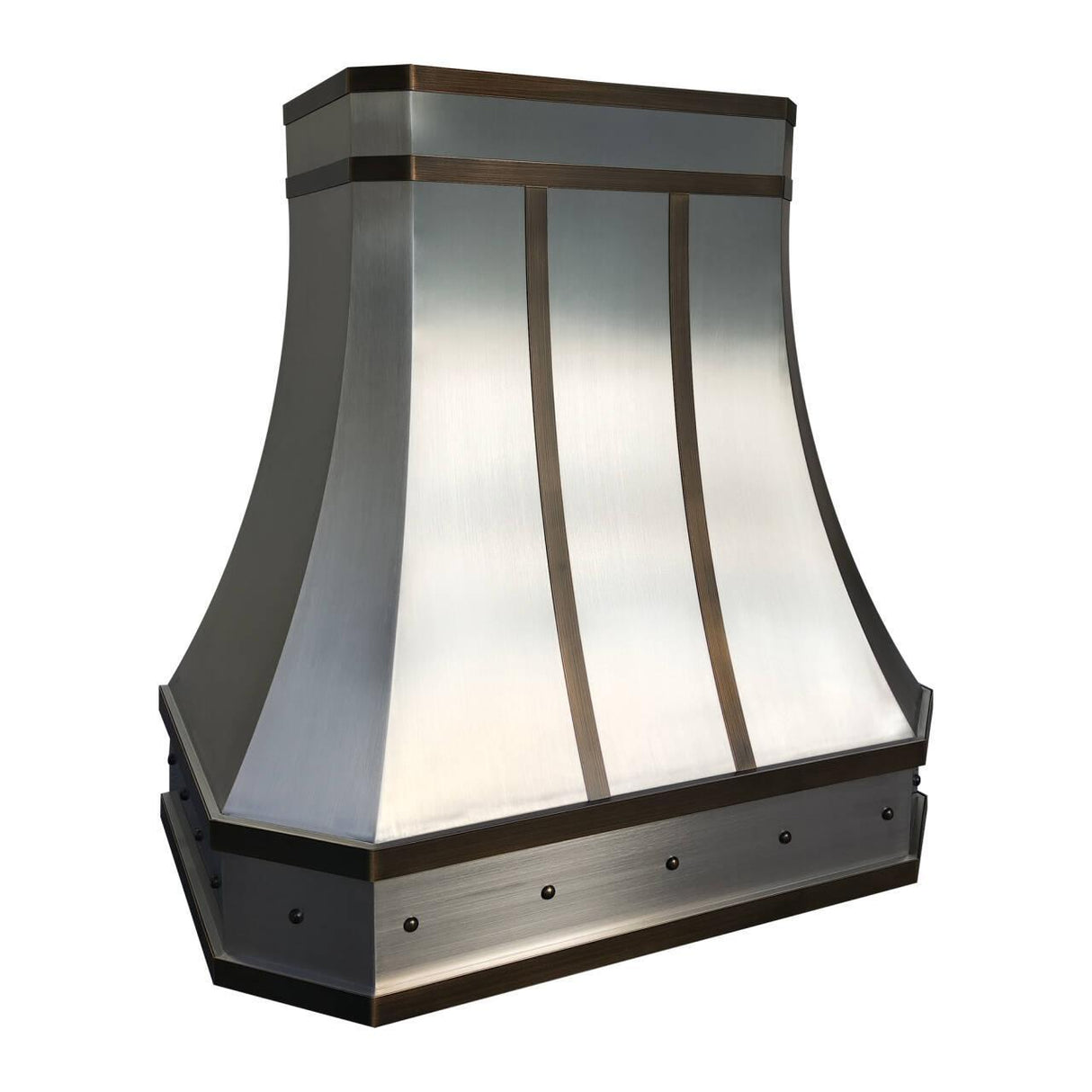 USA San Francisco Custom Stainless Steel Vent Hood with Minimal Straps URHS-93-Custom Stainless Steel Range Hood > Luxury Kitchen Hood > High-End Metal Vent Hood-USA Range Hood