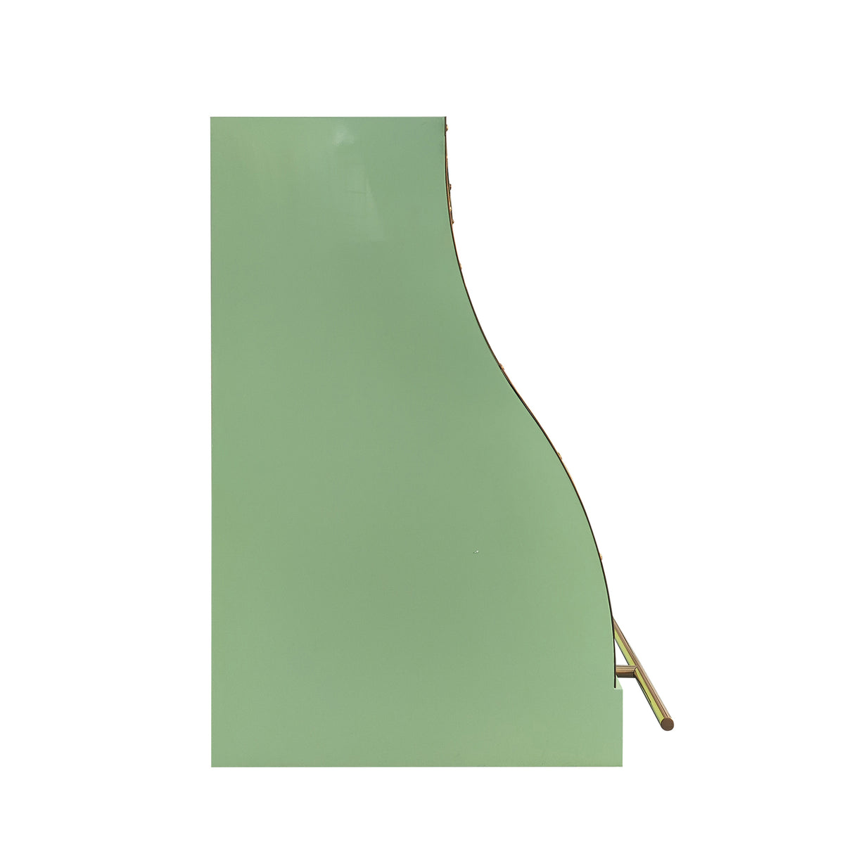 USA Stainless Steel Spring Green Range Hood with Brass Straps URHS-85-Custom Stainless Steel Range Hood > Luxury Kitchen Hood > High-End Metal Vent Hood-USA Range Hood