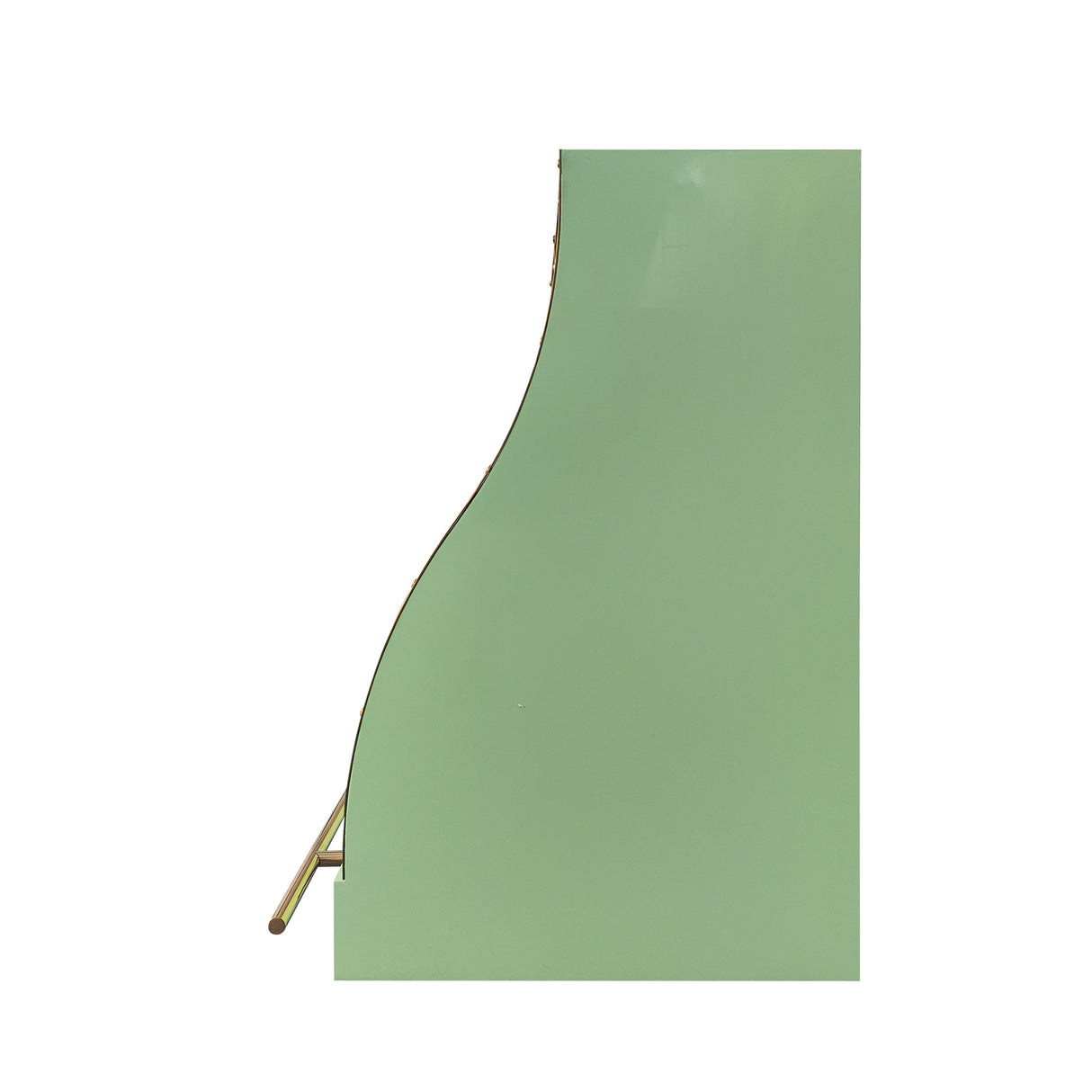 USA Stainless Steel Spring Green Range Hood with Brass Straps URHS-85-Custom Stainless Steel Range Hood > Luxury Kitchen Hood > High-End Metal Vent Hood-USA Range Hood