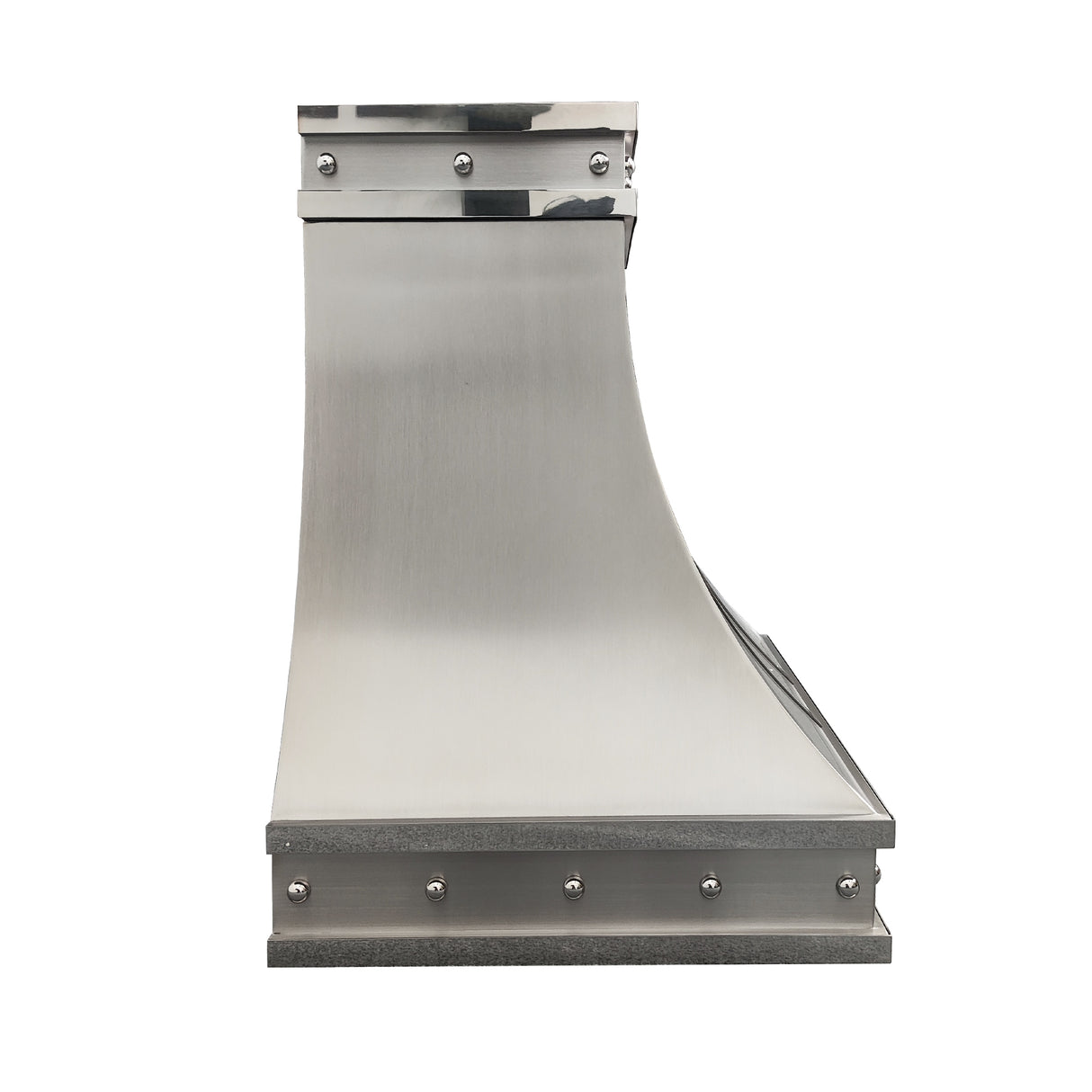 USA Texas Modern Range Hood Stainless Steel with Polished Straps URHS-61-Custom Stainless Steel Range Hood > Luxury Kitchen Hood > High-End Metal Vent Hood-USA Range Hood