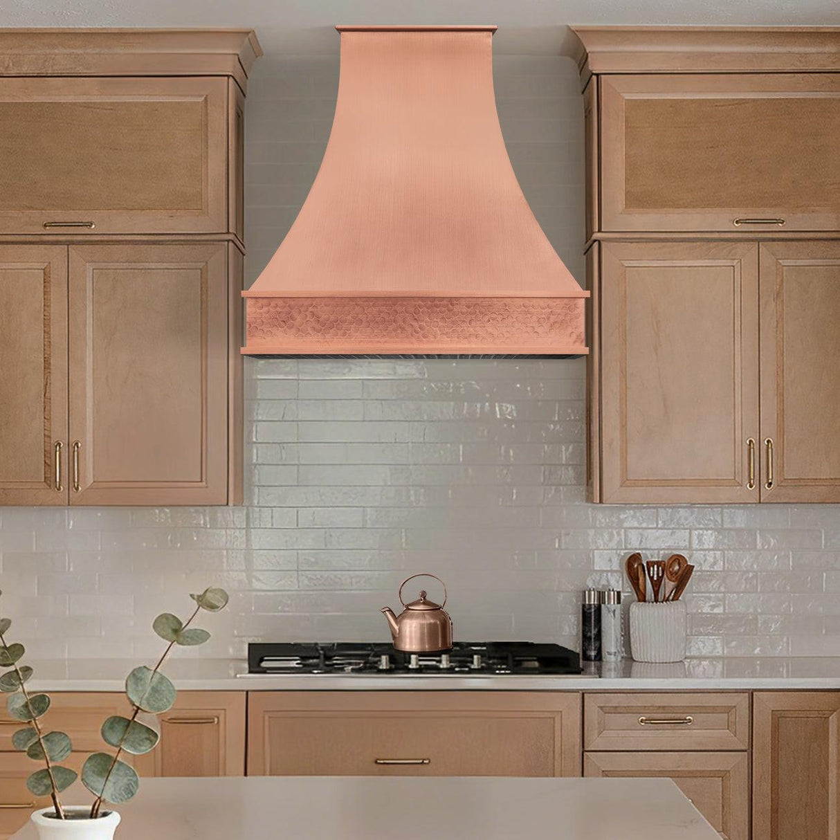 USA Texas Tuscan Natural Copper Kitchen Hoods URHC-51-Custom Copper Range Hood > Luxury Metal Hood > High-End Kitchen Vent Hood-USA Range Hood