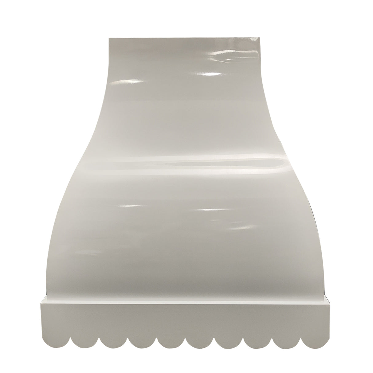 USA White Stainless Steel Bell Range Hood with Scalloped Apron URHS-69-Custom Stainless Steel Range Hood > Luxury Kitchen Hood > High-End Metal Vent Hood-USA Range Hood