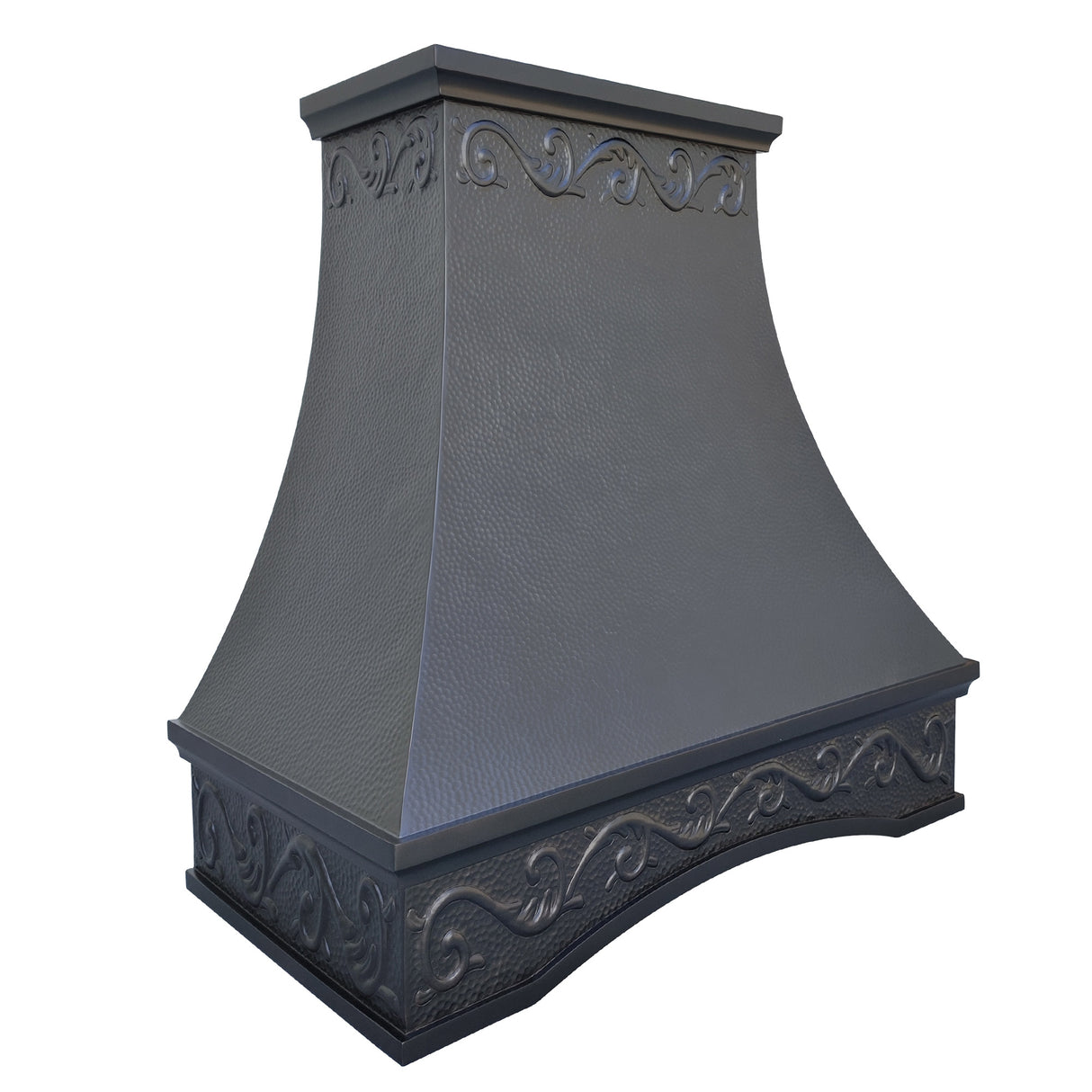 USA Arched Custom Copper Vent Hood with Elegant Apron URHC-27