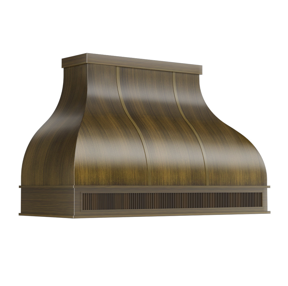 USA Artisan Brass Stove Hood with Bell Shaped URHB-93