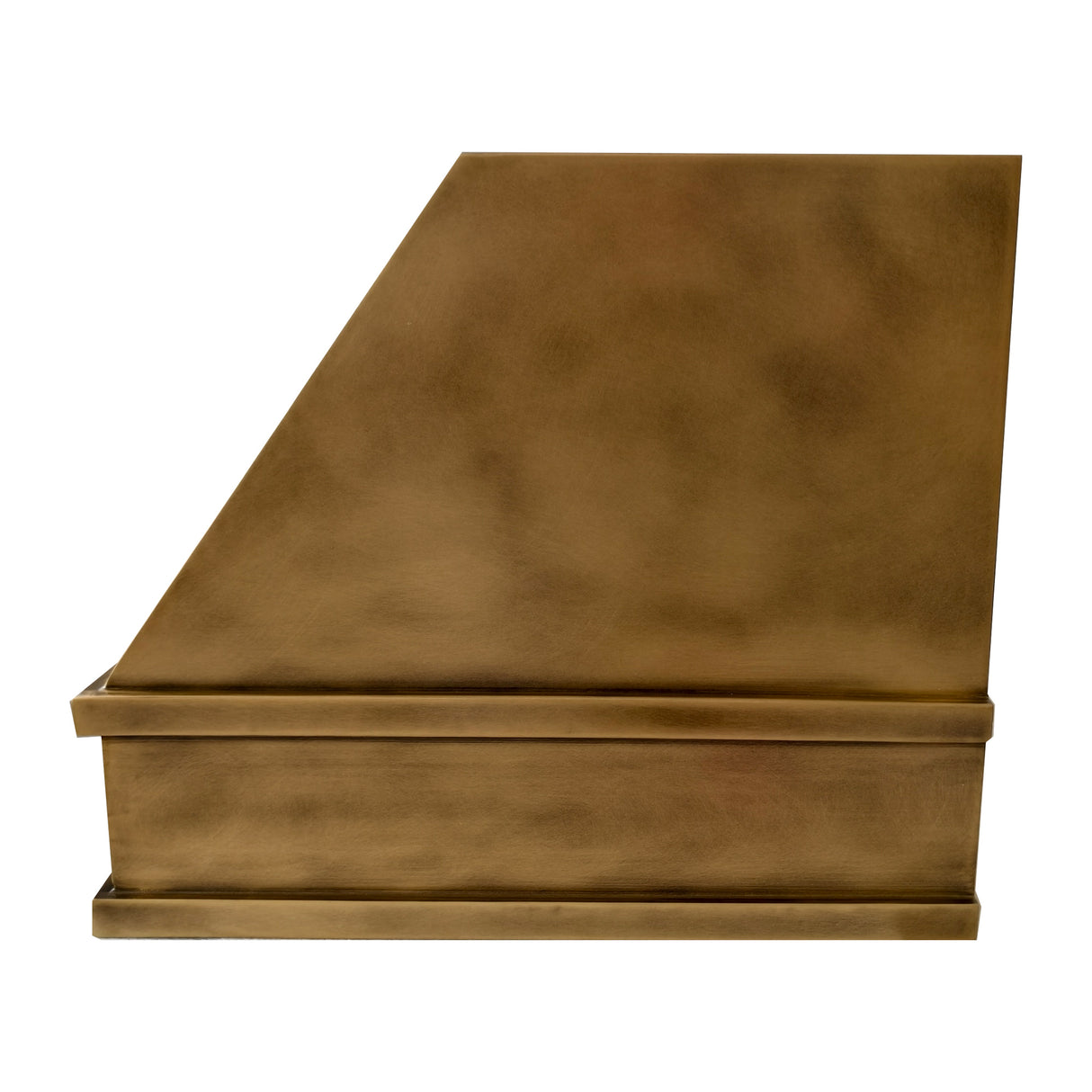 USA Artisan Custom Brass Stove Hood with Handmade Apron URHB-154