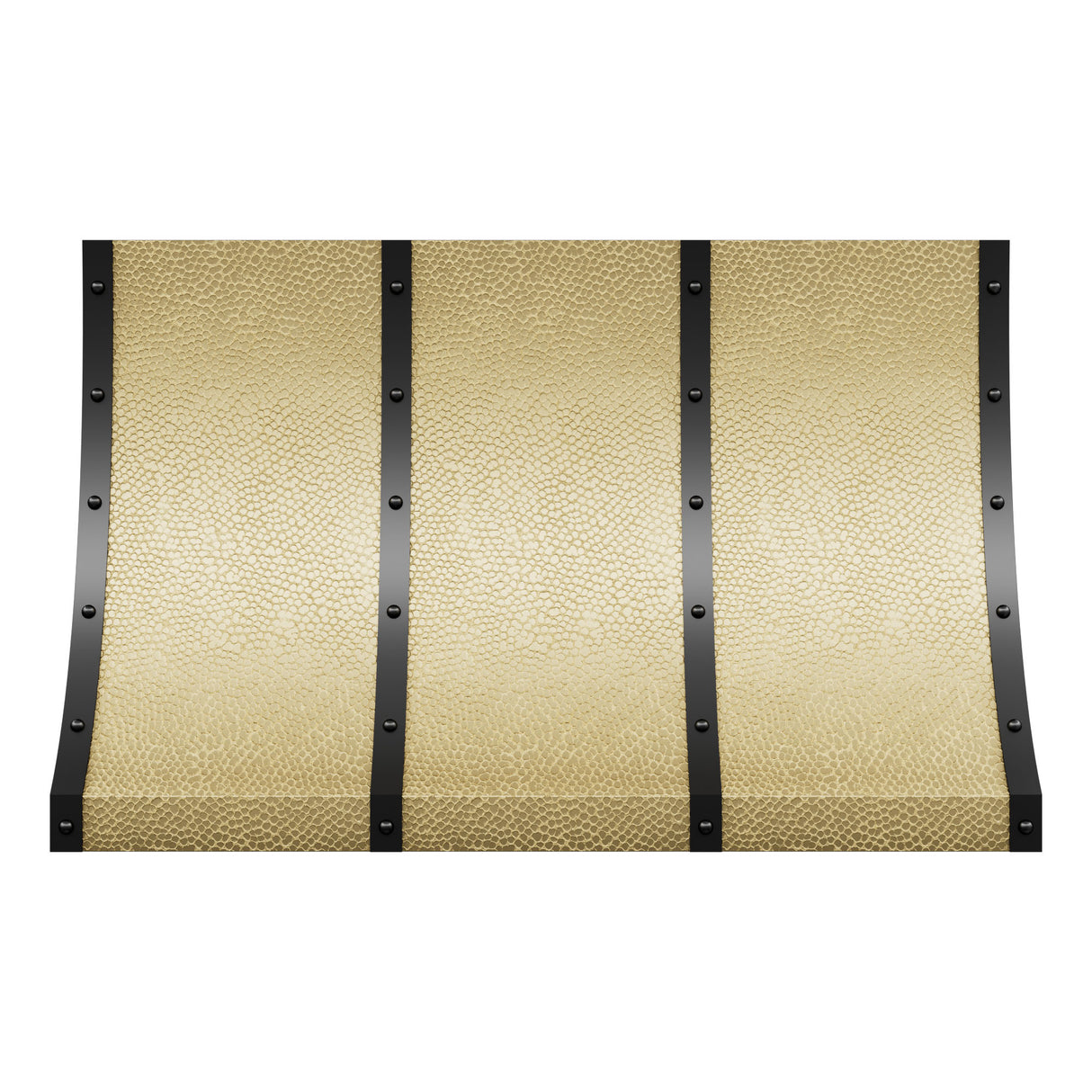 USA Handmade Brass Range Hood with Decorative Straps URHB-61