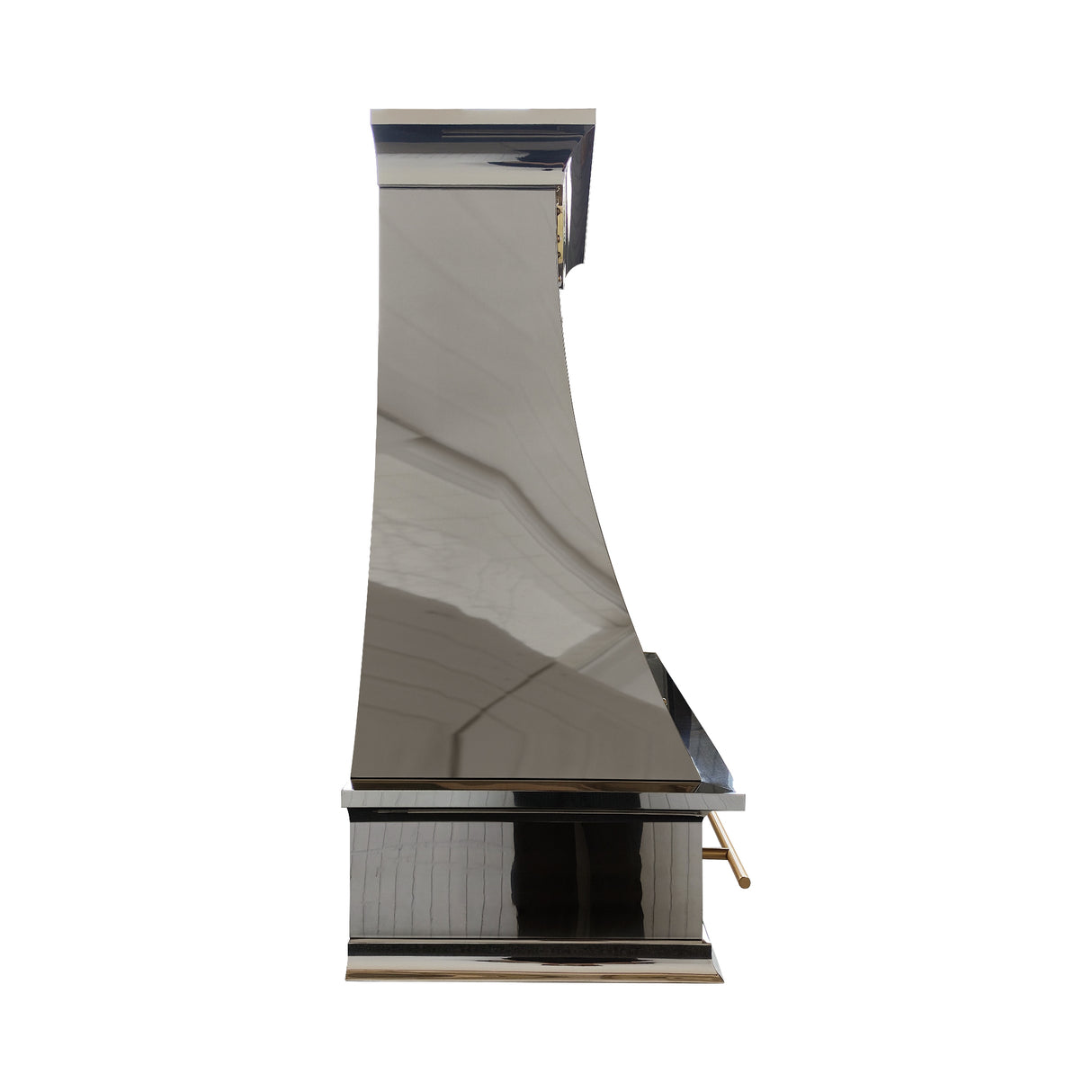 USA Artisan Stainless Steel Stove Hood with Brass Pot Rack URHS-250