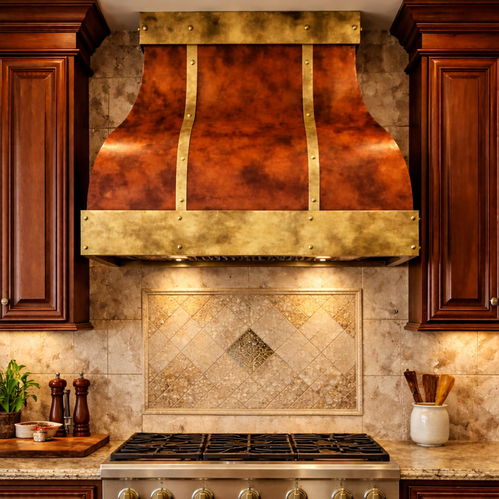 USA Artisan Tuscan Style Copper Kitchen Hood URHC-78