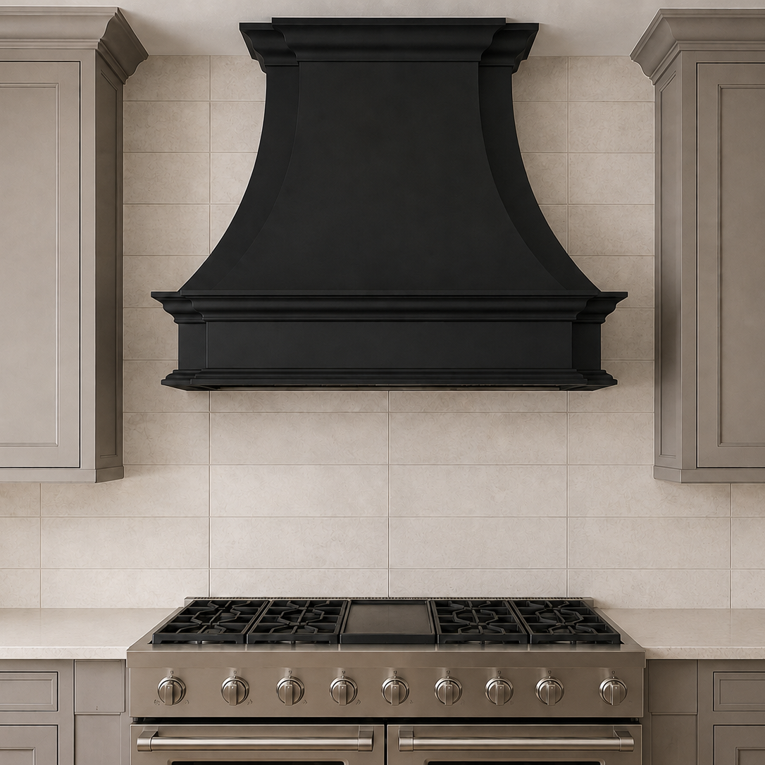 USA Black Artisan Handmade Stainless Steel Stove Hood URHS-241