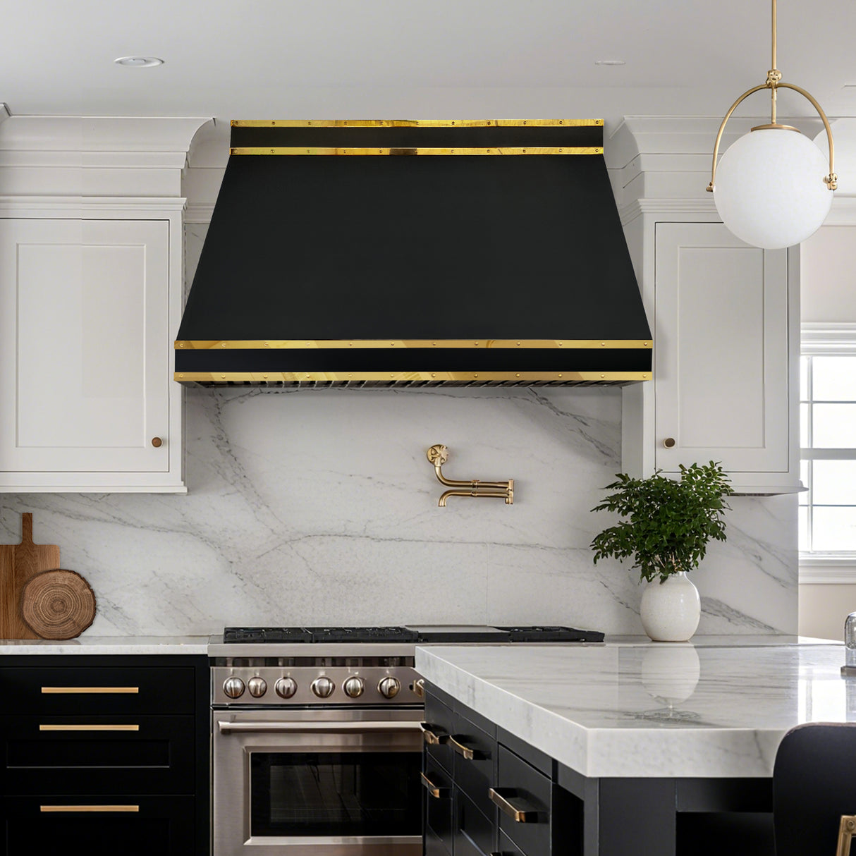 USA Custom Stainless Steel Range Hood for Modern Kitchen URHS-39